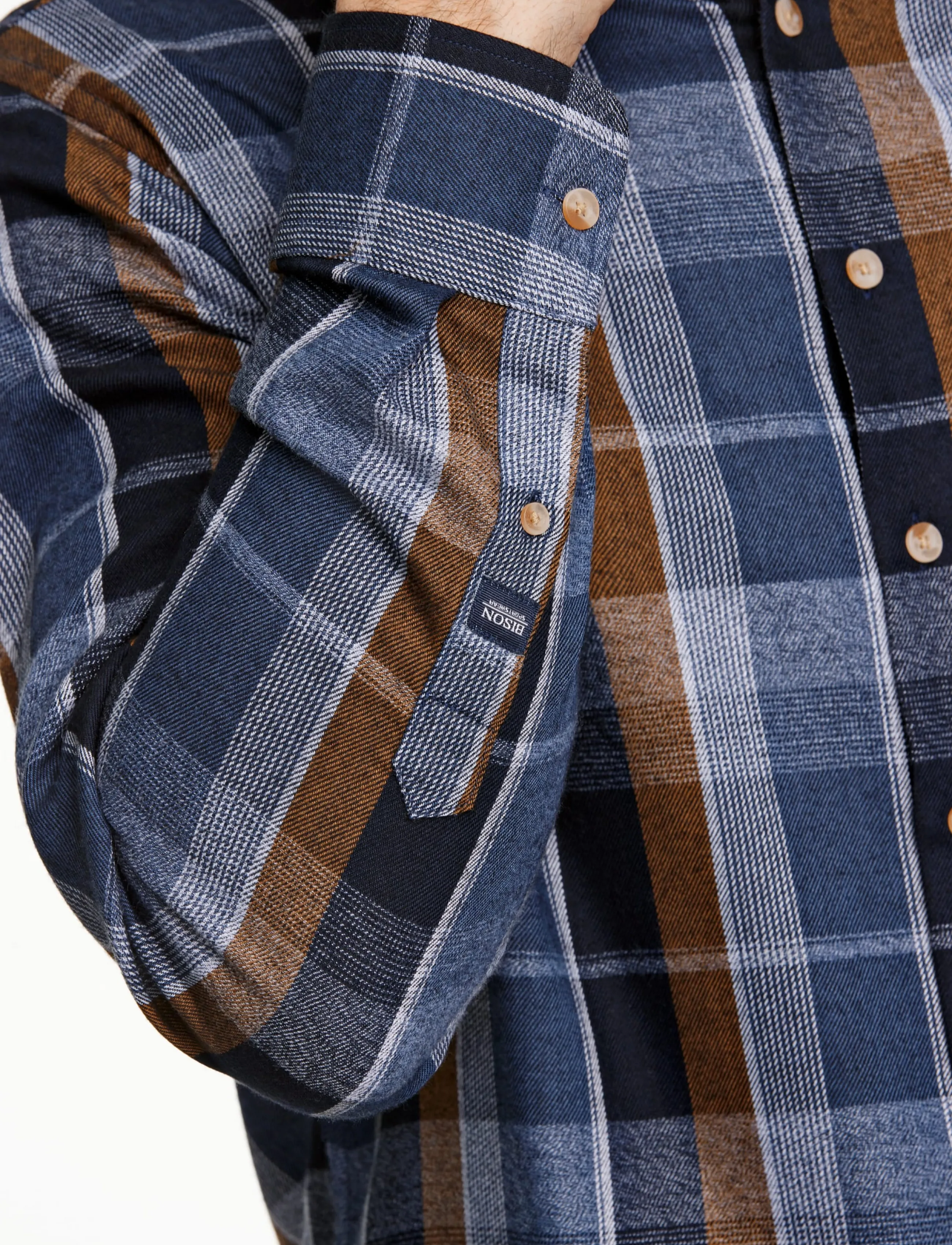 Bison Super Soft Check L/S rutiga skjortor herr – bild 5