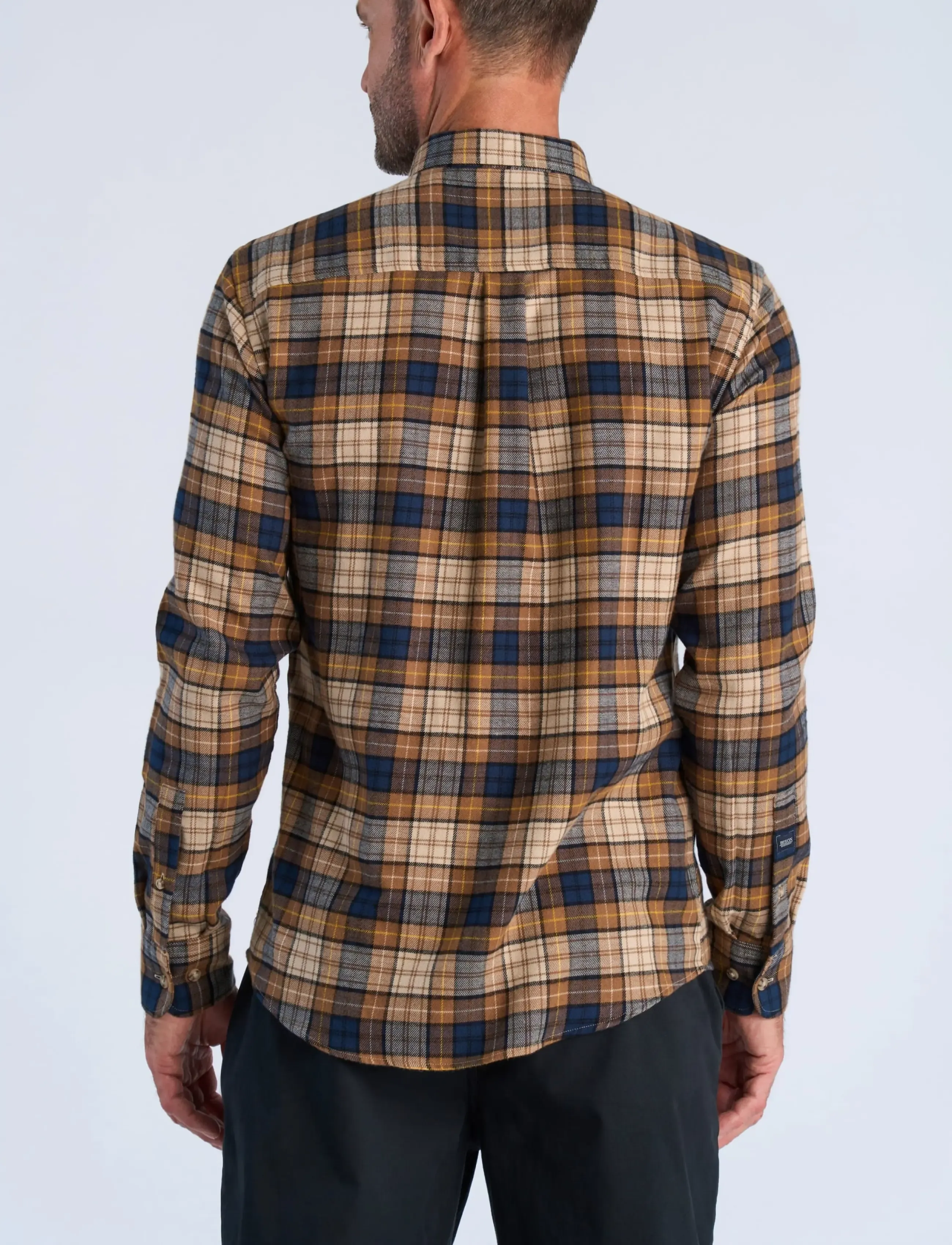 Bison - Checked shirt L/S - camel - 3