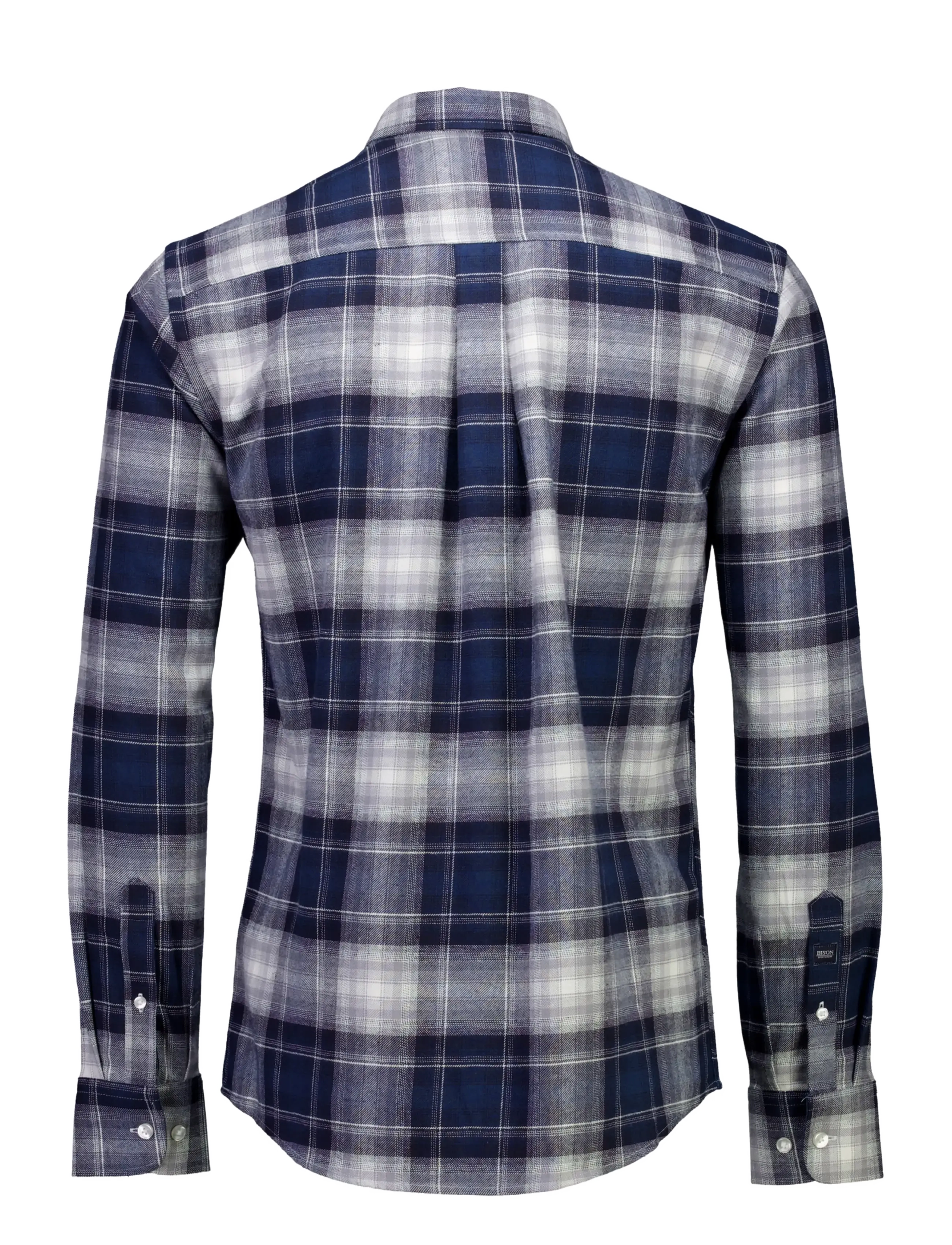 Bison - Checked shirt L/S - navy - 1