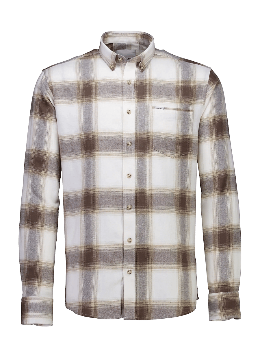 Bison - Checked shirt L/S - checkered shirts - off white - 1