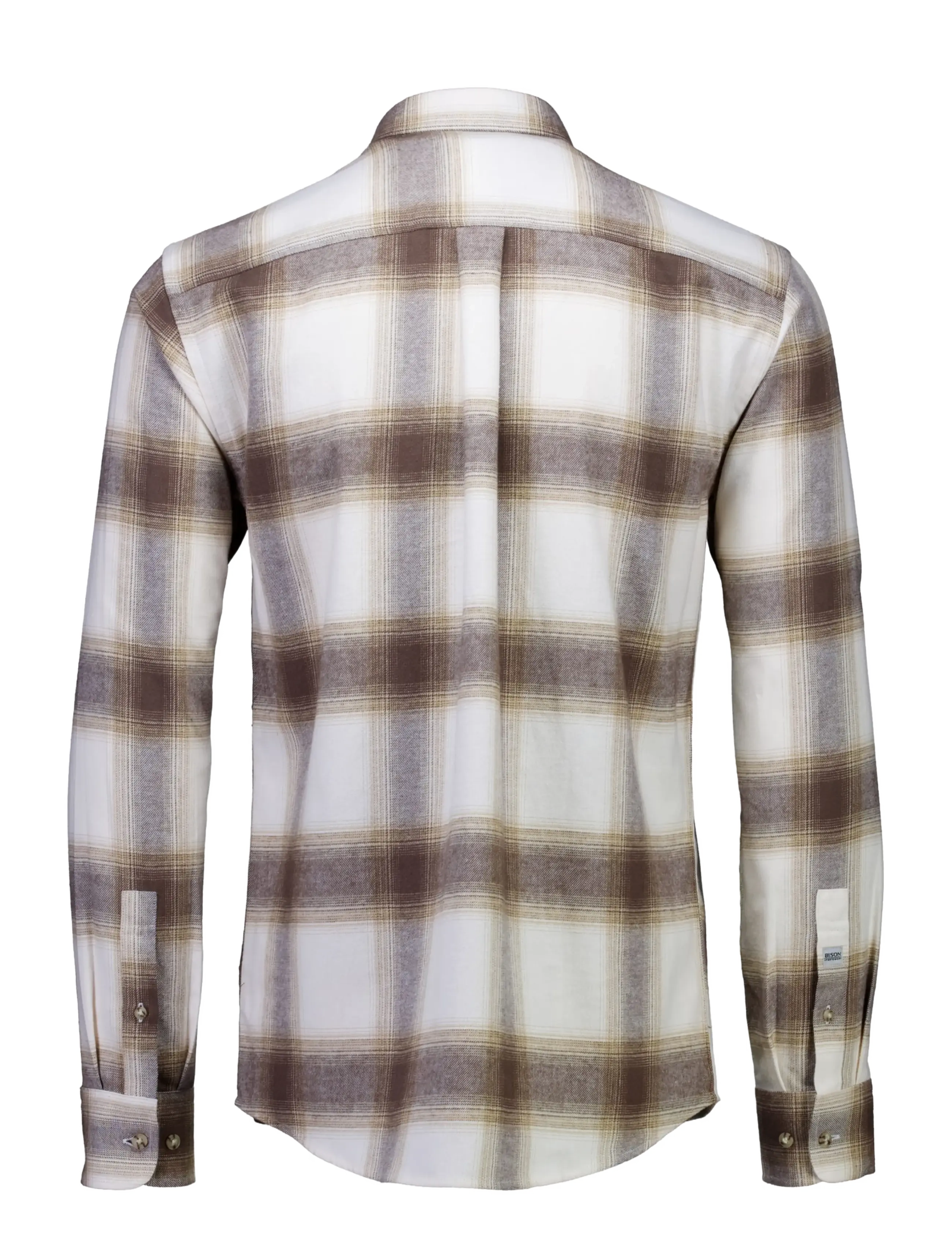 Bison - Checked shirt L/S - off white - 2