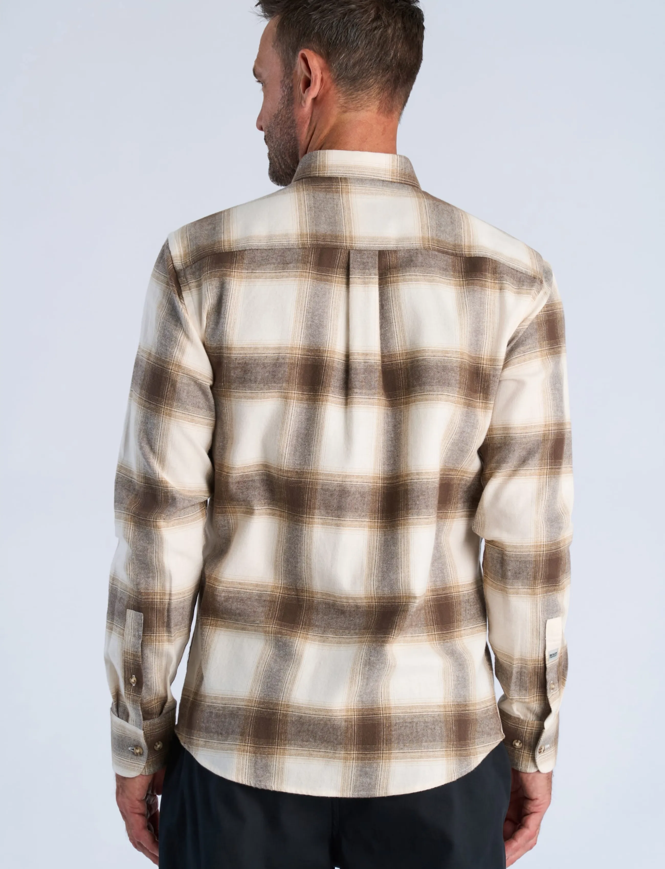 Bison - Checked shirt L/S - off white - 3