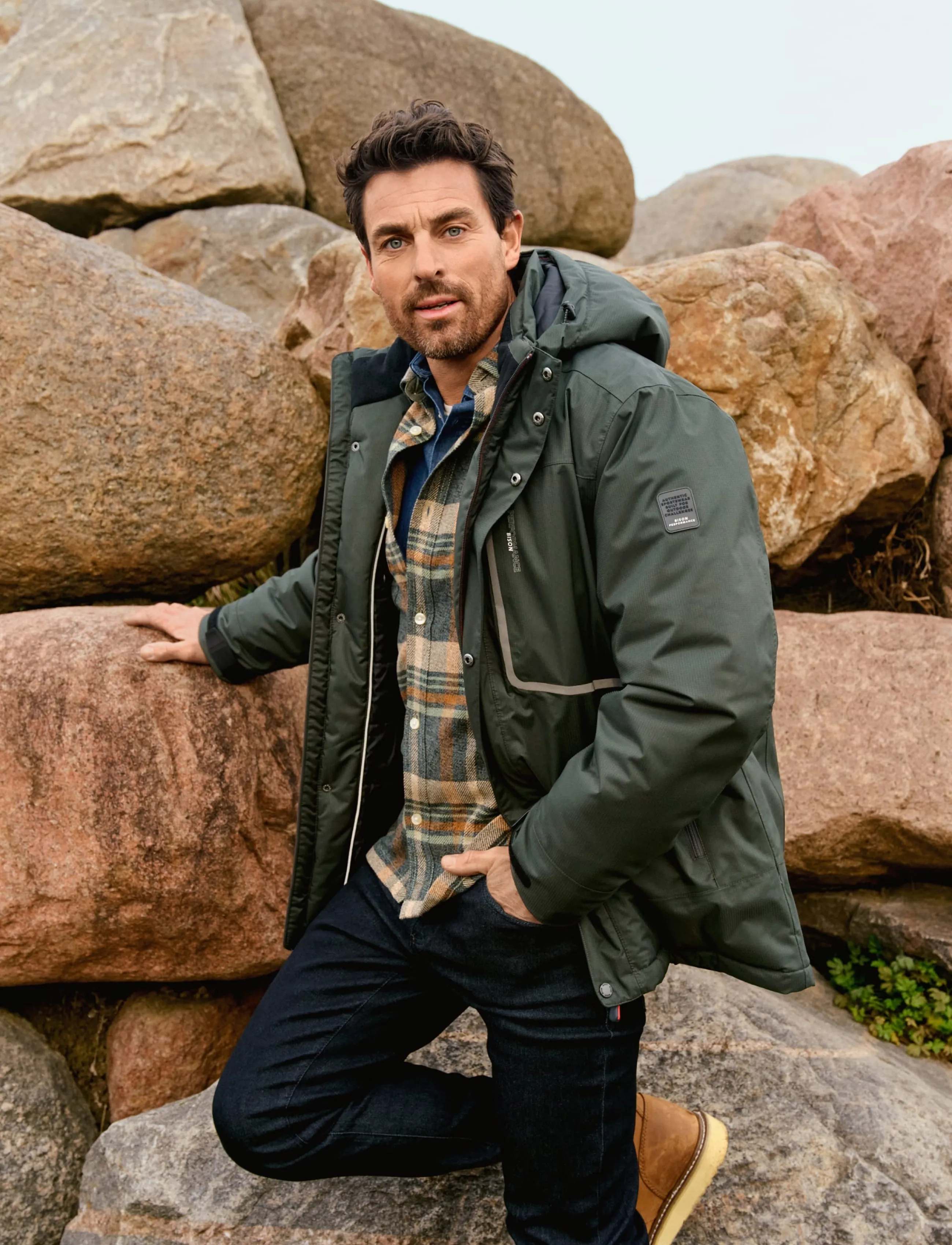 Bison Twill Check Heavy Shirt L/S rutiga skjortor herr – bild 5