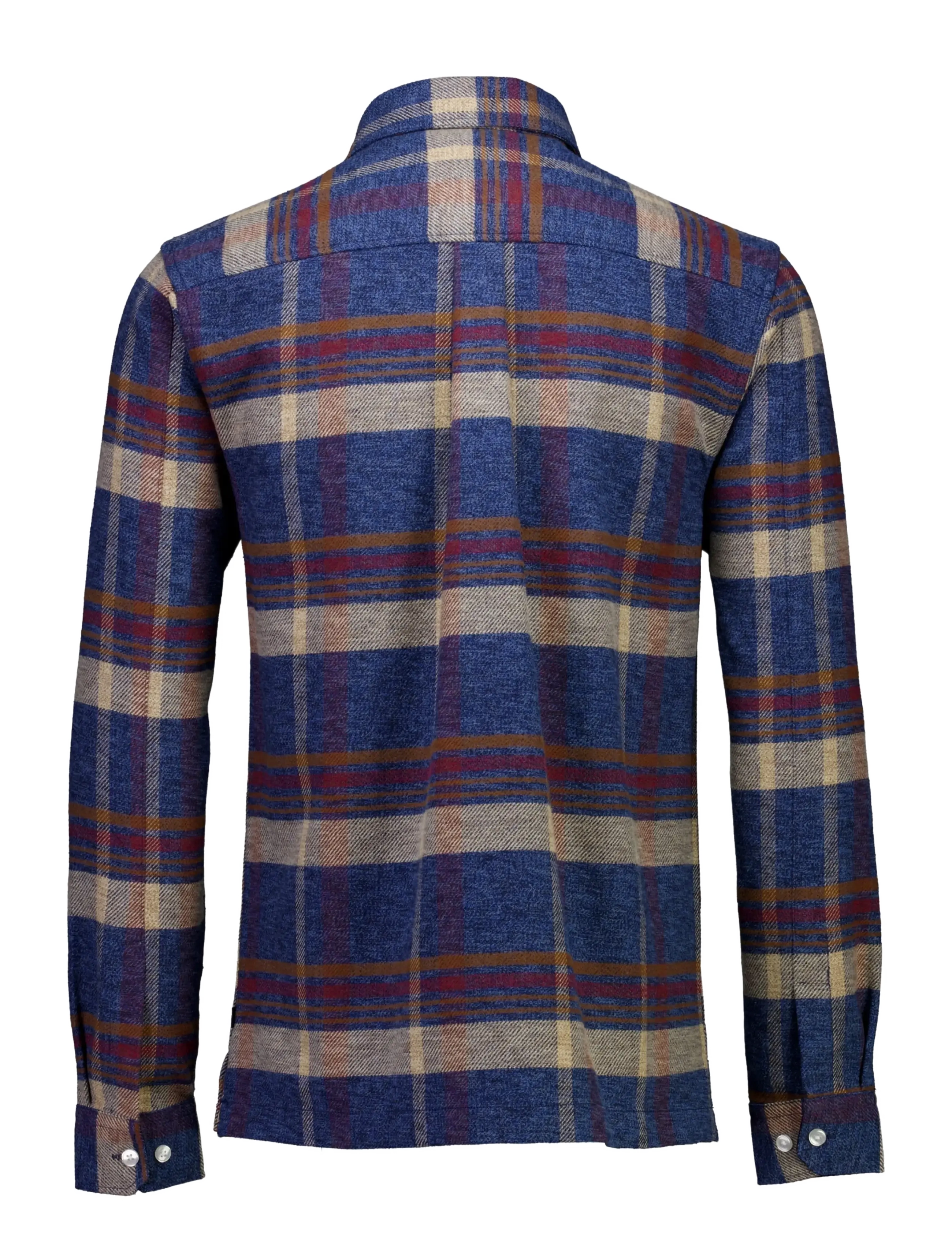 Bison - Twill check heavy shirt L/S - karierte hemden - navy - 2