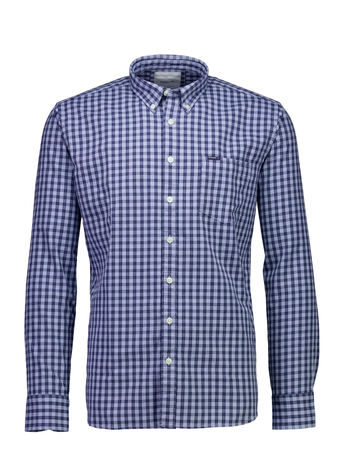 Bison Checked shirt L/S - Kleidung - BLUE / blue