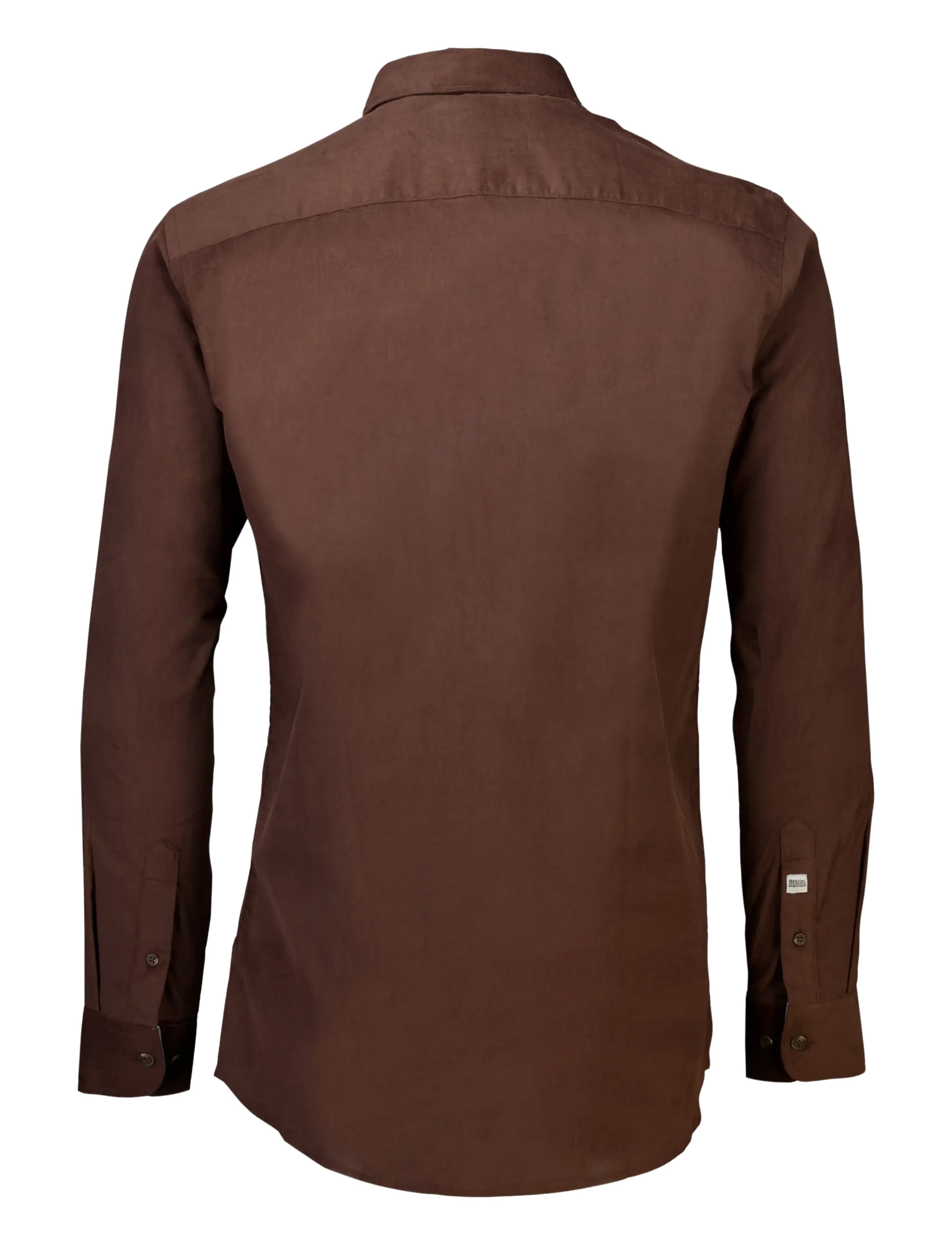 Bison - Fine corduroy shirt L/S - fløjlsskjorter - dk brown - 2