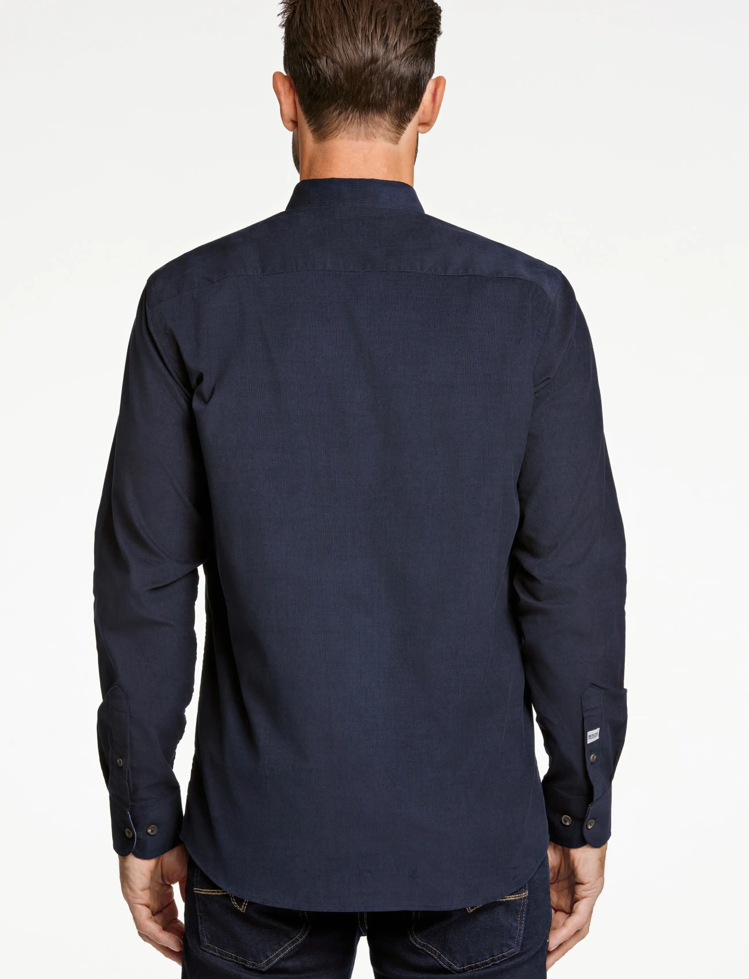 Bison - Fine corduroy shirt L/S - fløjlsskjorter - navy - 3