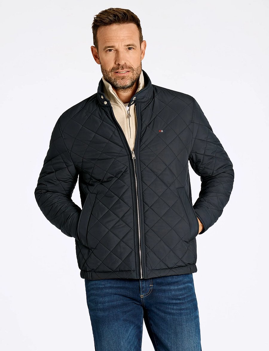 Bison - Classic quilted jacket - höstjackor - dk navy - 0