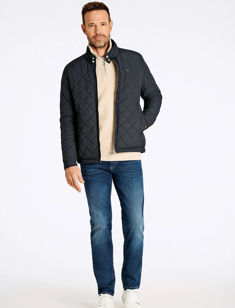 Bison - Classic quilted jacket - höstjackor - dk navy - 4