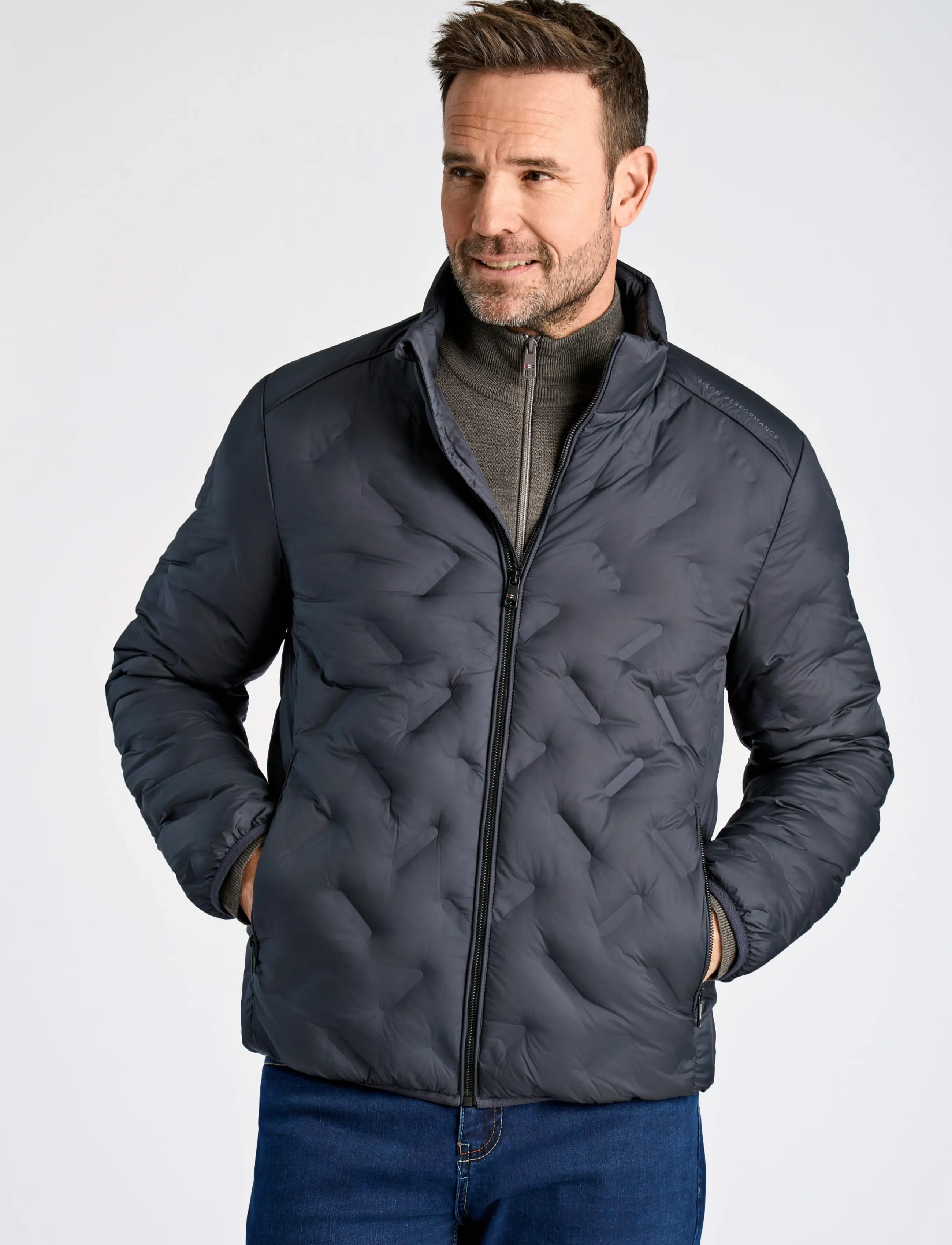 Bison Quilted light weight jacket - Kleidung - NAVY / navy