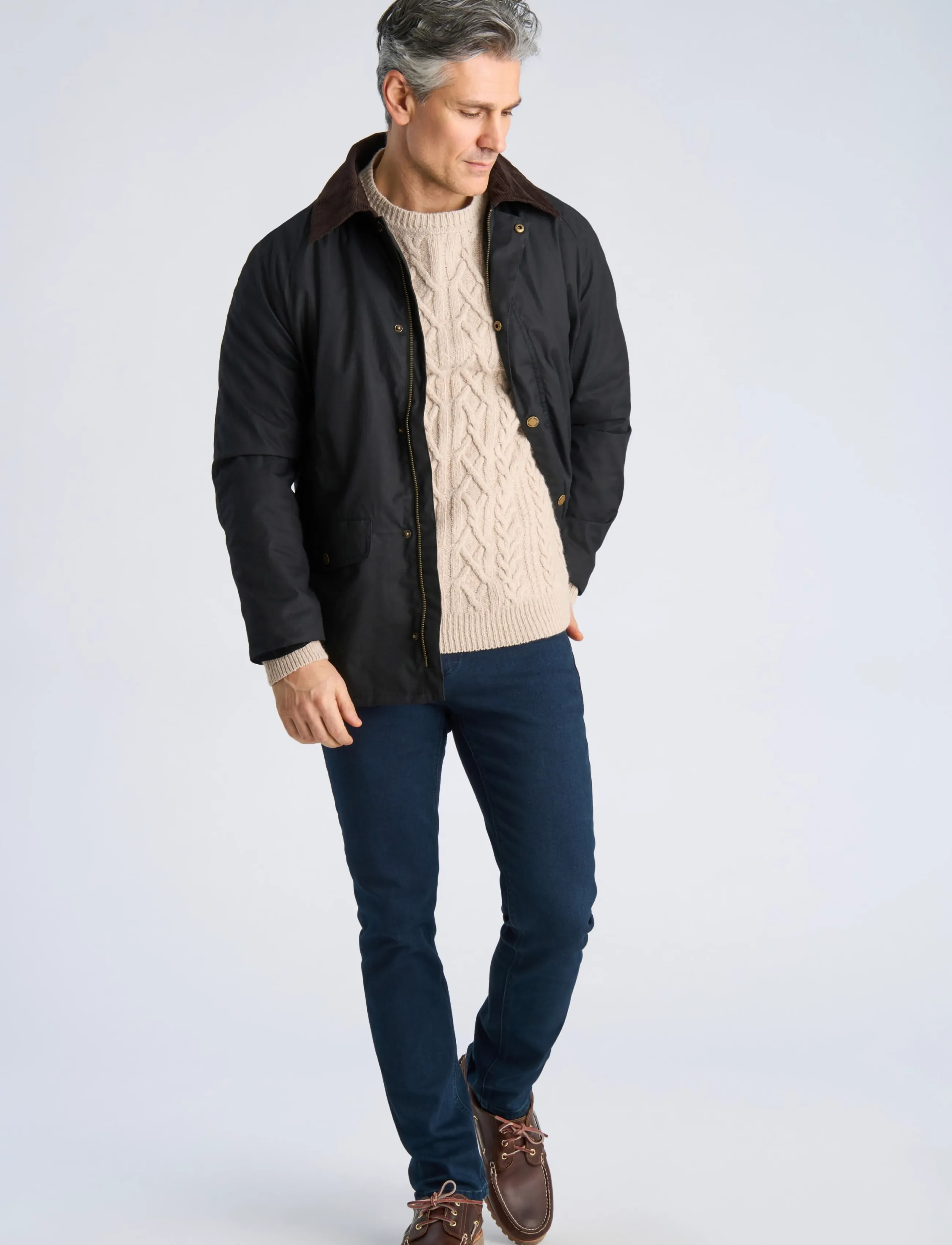 Bison - Waxed jacket - sügisjoped - black - 3