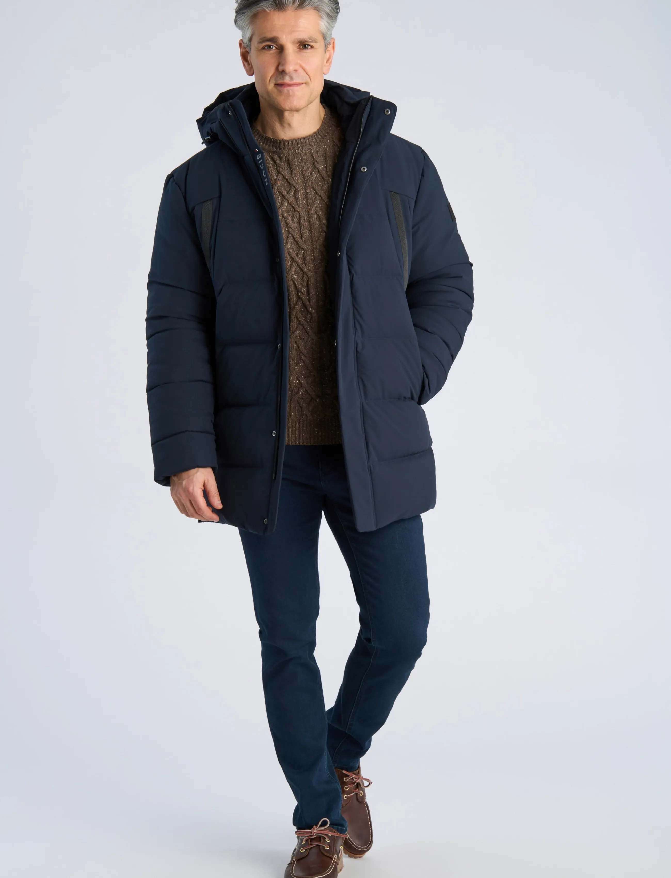 Bison Quilted down jacket - Ytterkläder - DK NAVY / navy