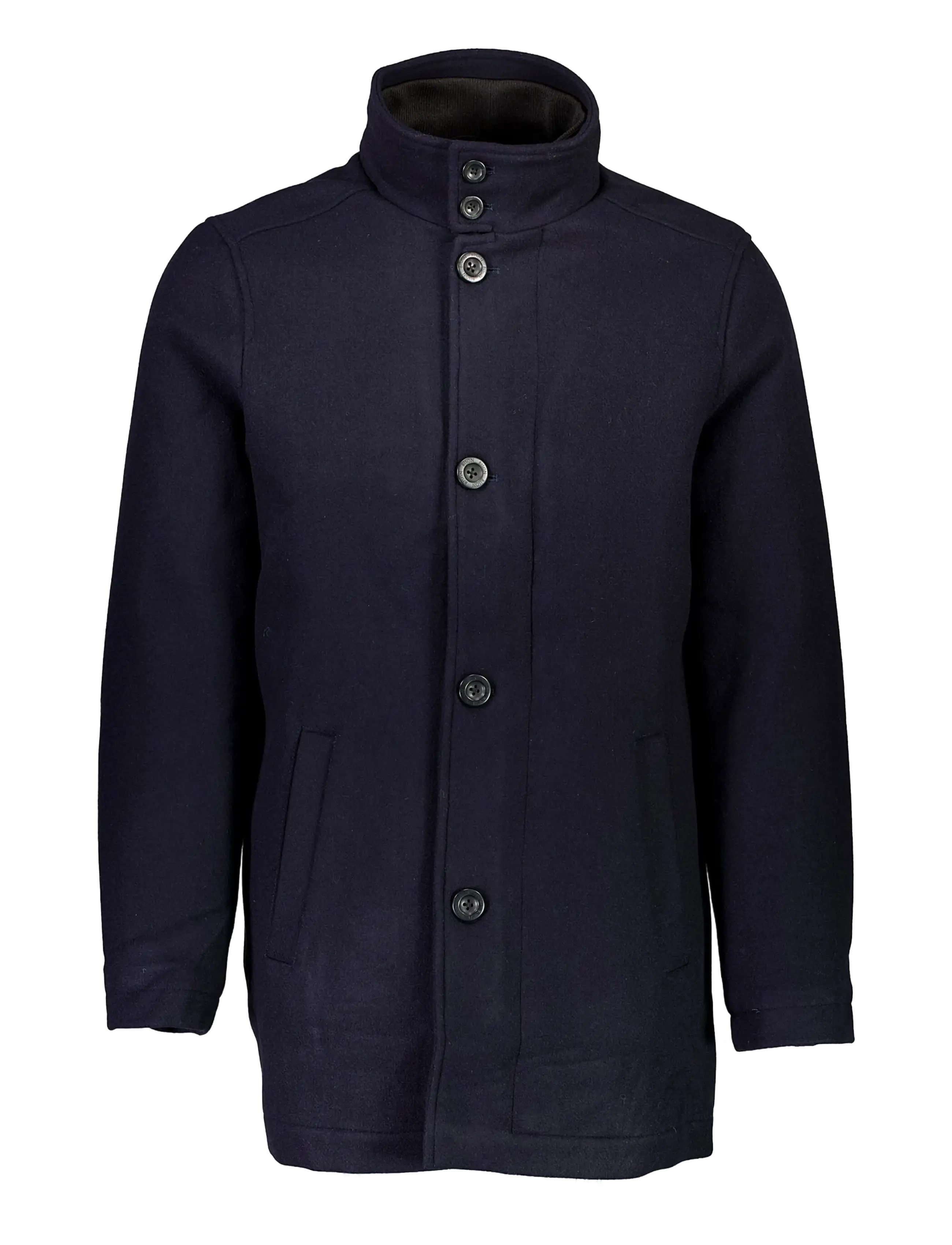Bison - Relaxed-fit wool car coat - winterjacken - navy - 1