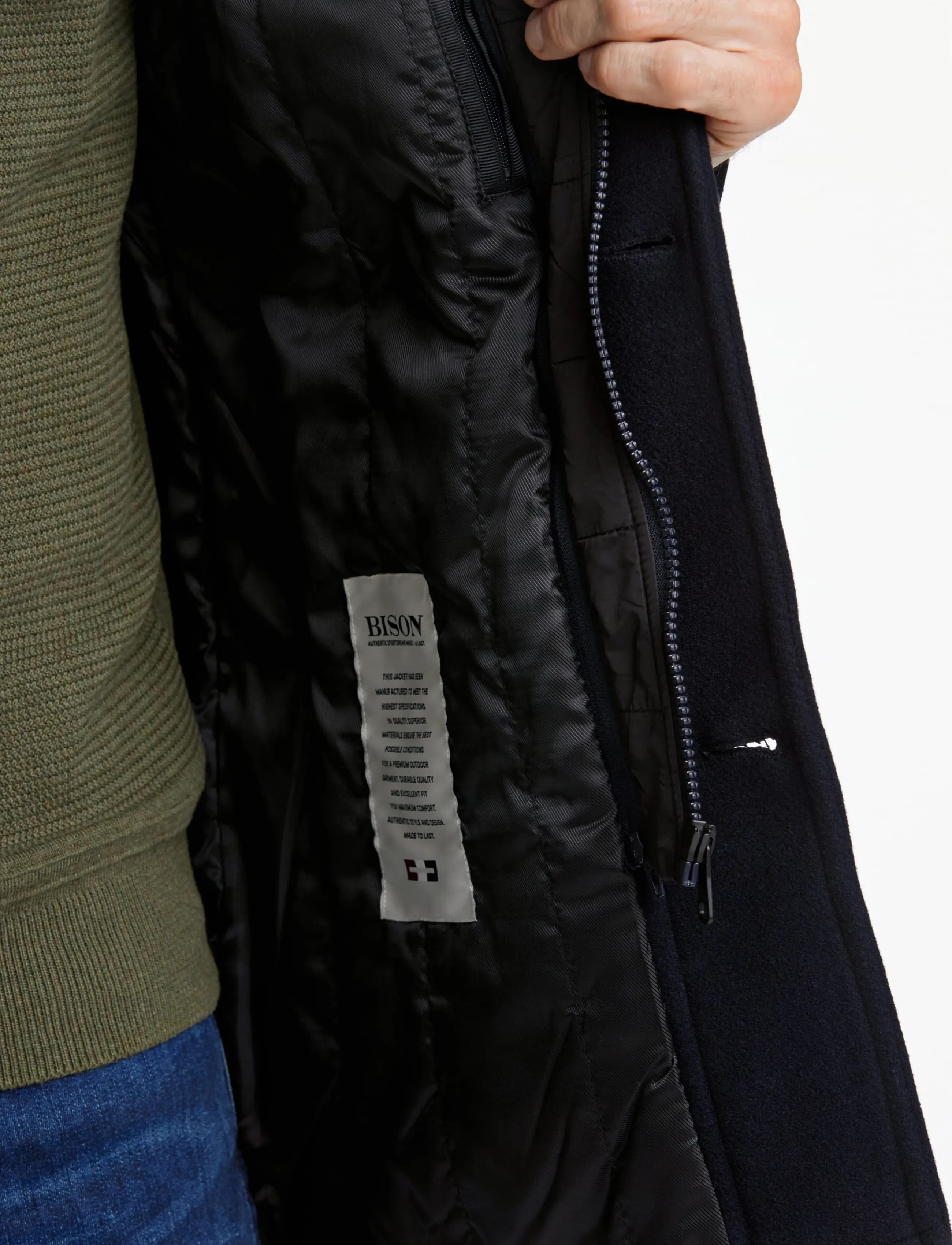 Bison Relaxed-Fit Wool Car Coat kappor & rockar herr – bild 6