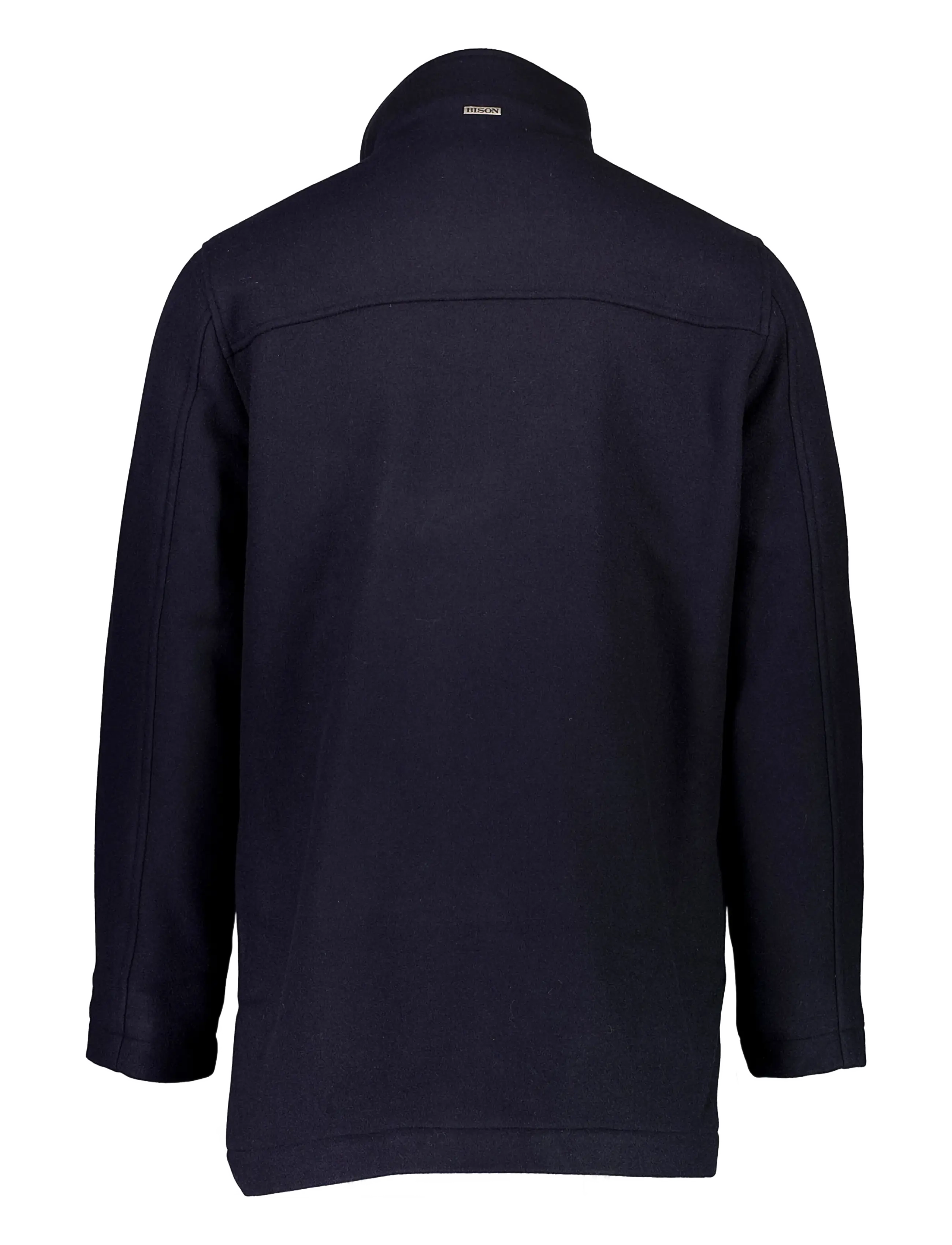 Bison - Relaxed-fit wool car coat - winterjacken - navy - 3