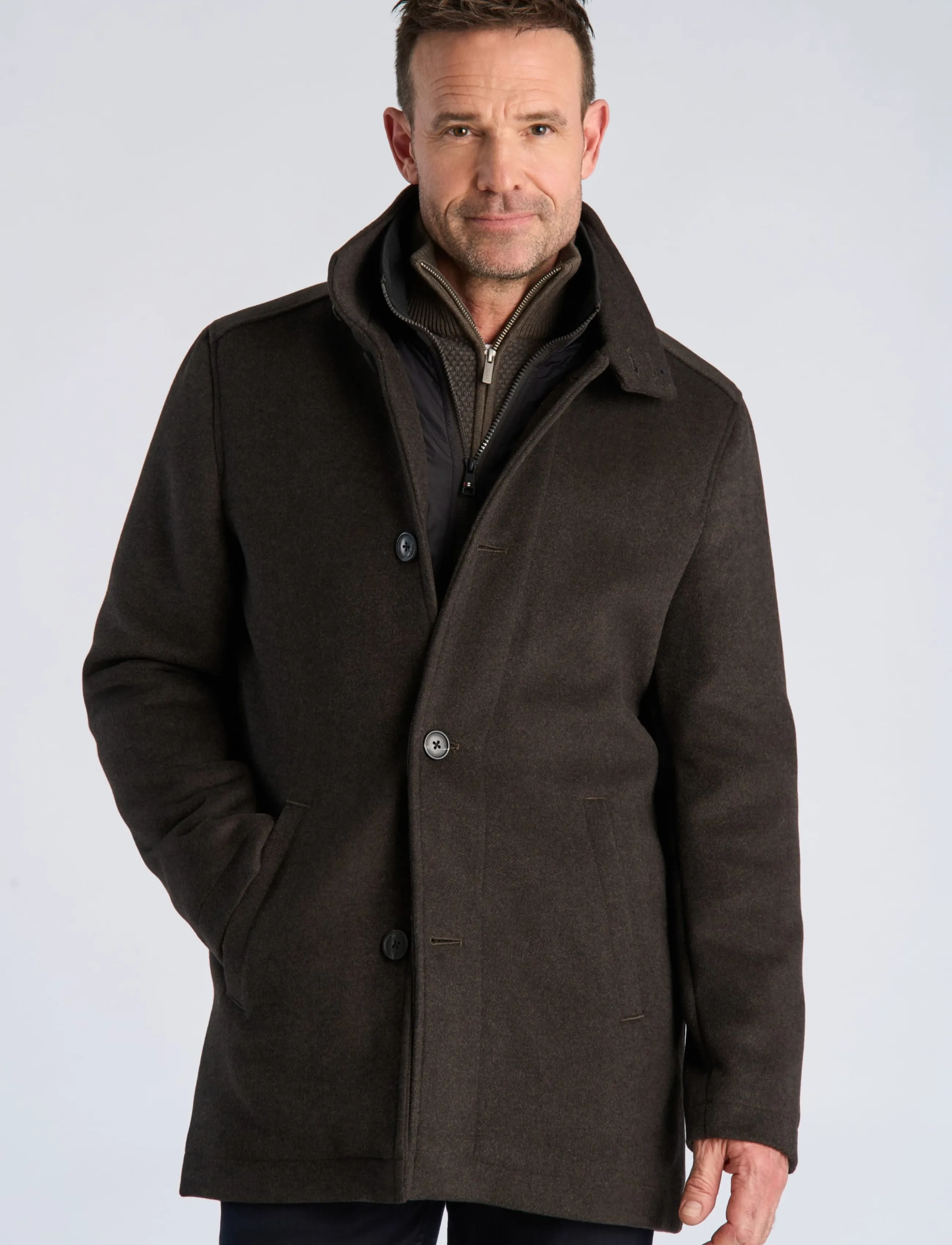 Bison Relaxed-fit wool car coat - Mäntel - BROWN / brown