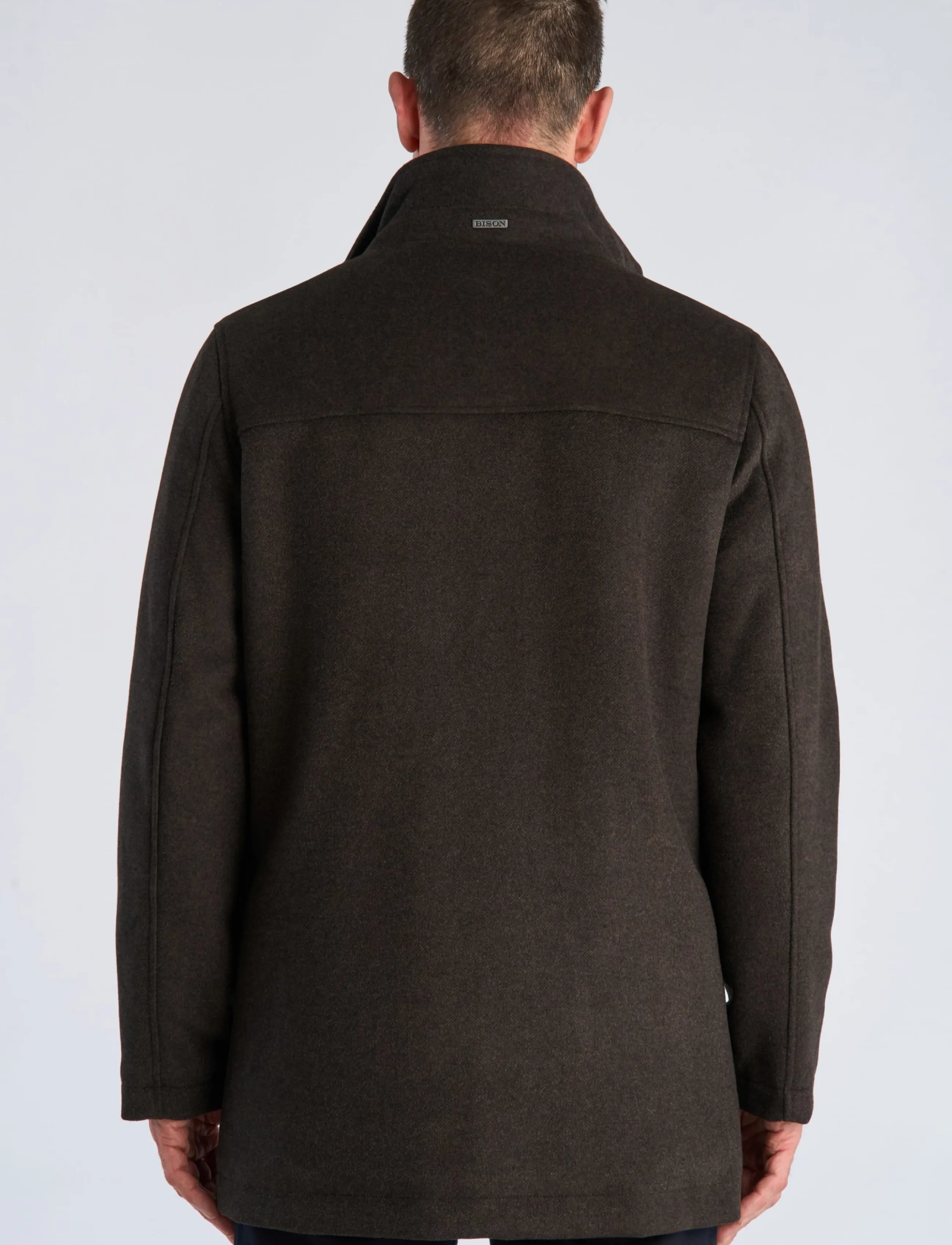 Bison Relaxed-Fit Wool Car Coat kappor & rockar herr – bild 3