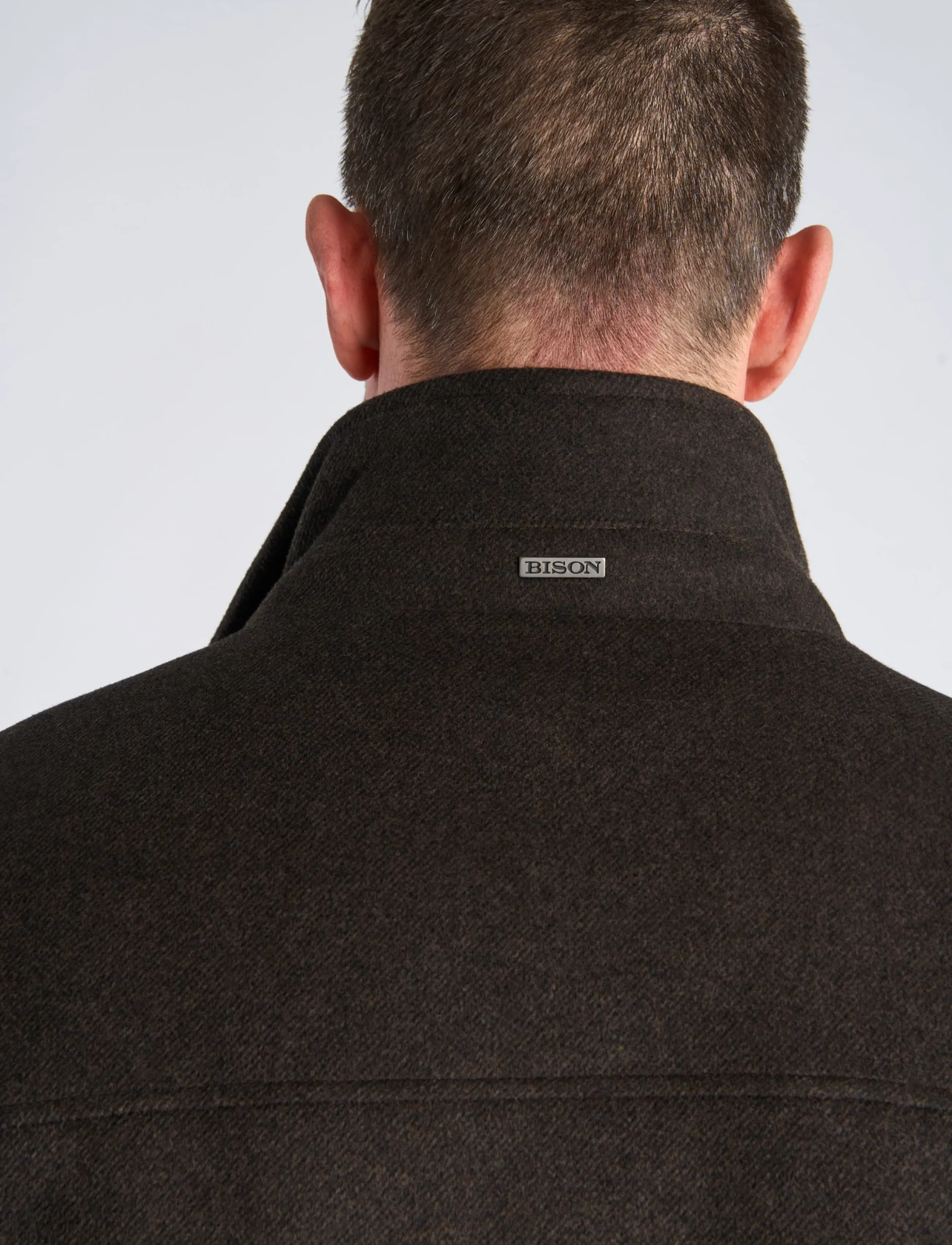 Bison Relaxed-Fit Wool Car Coat kappor & rockar herr – bild 5