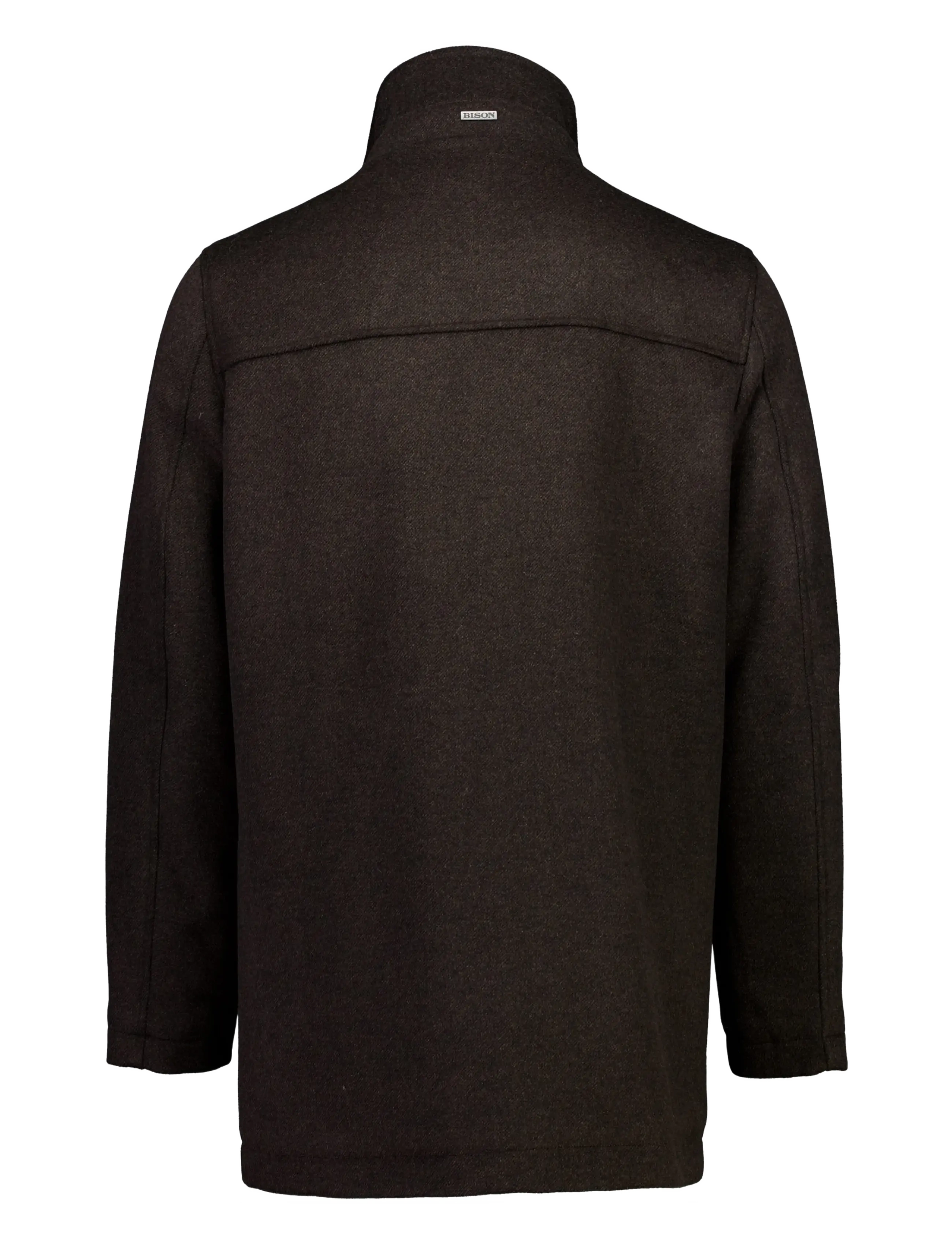 Bison - Relaxed-fit wool car coat - winterjacken - brown - 3