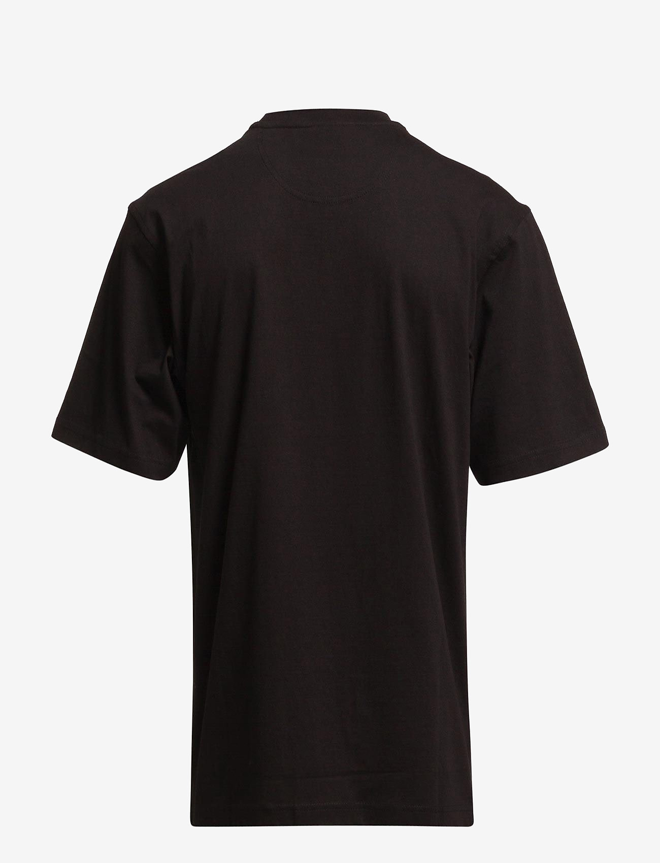Bison - Basic o-neck tee with small BISON logo - höstkläder - black - 2