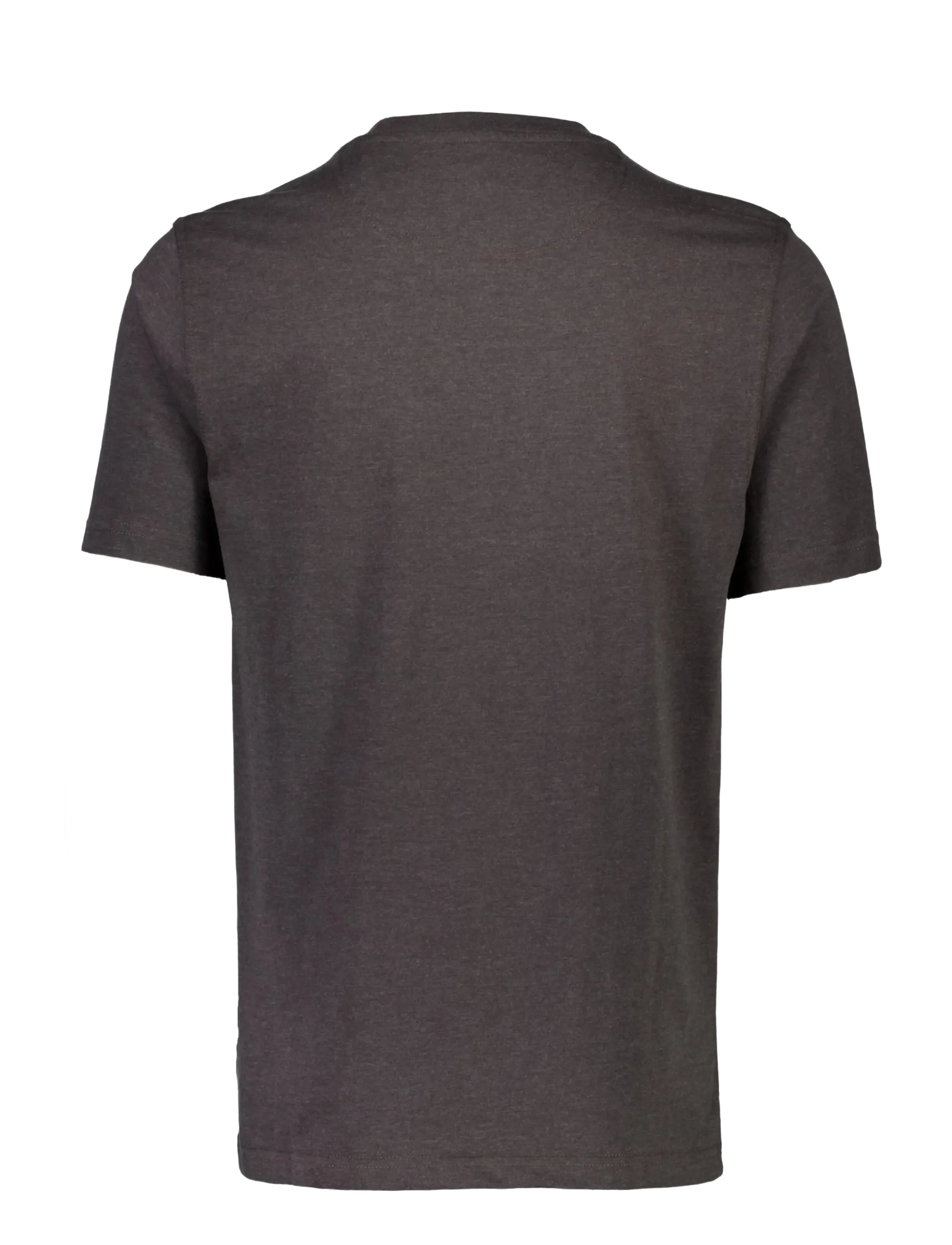 Bison - Basic o-neck tee with small BISON logo - kortærmede t-shirts - charcoal mel - 2