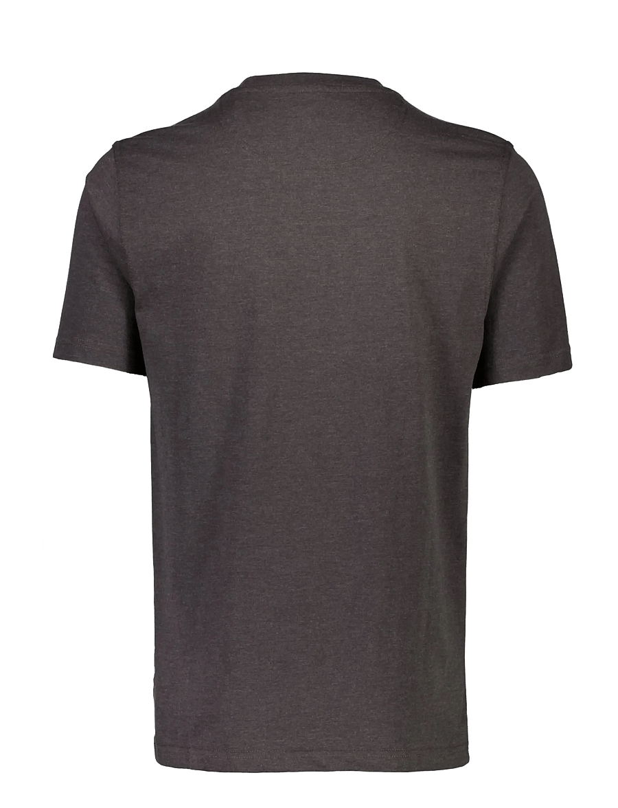 Bison - Basic o-neck tee with small BISON logo - kortærmede t-shirts - charcoal mel - 2