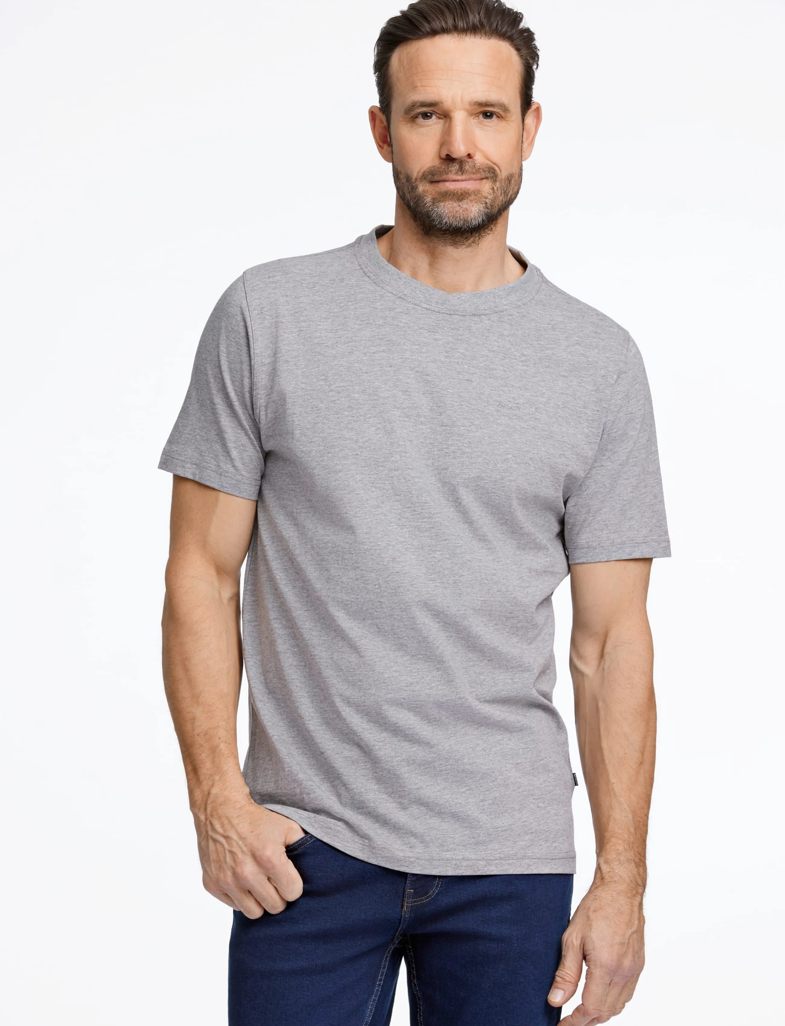 Bison Basic O-Neck Tee With Small Logo t-shirts - bas herr – bild 2