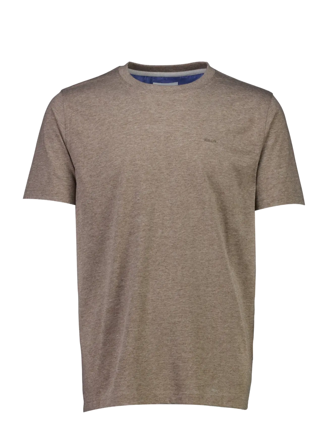 Bison - Basic o-neck tee with small BISON logo - kortærmede t-shirts - stone - 1