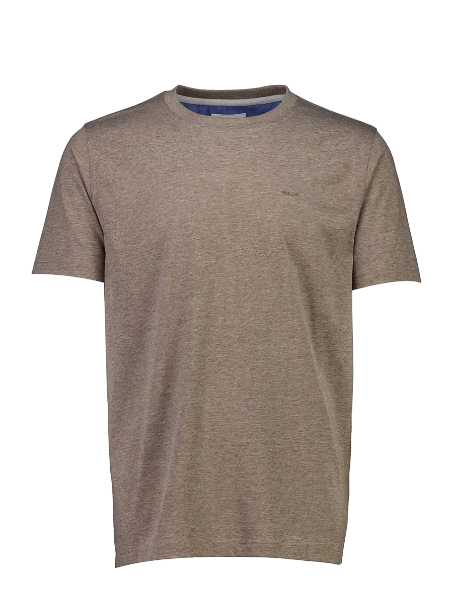 Bison - Basic o-neck tee with small BISON logo - kortærmede t-shirts - stone - 1