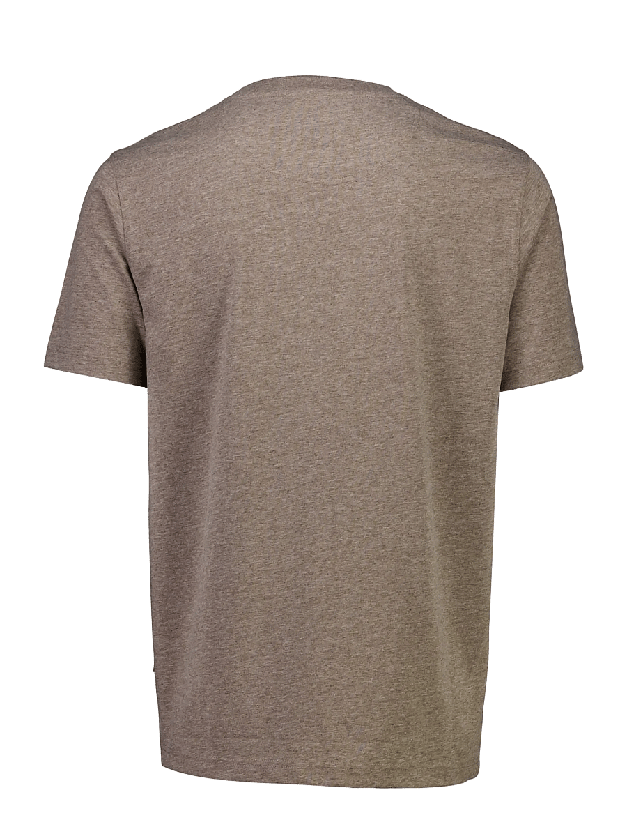 Bison - Basic o-neck tee with small BISON logo - kortærmede t-shirts - stone - 2