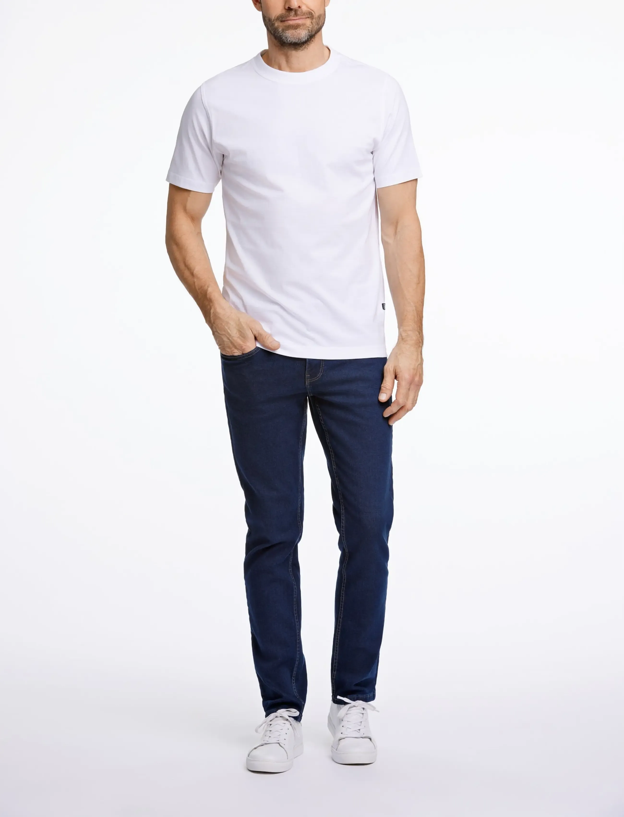 Bison Basic O-Neck Tee With Small Logo t-shirts - bas herr – bild 2