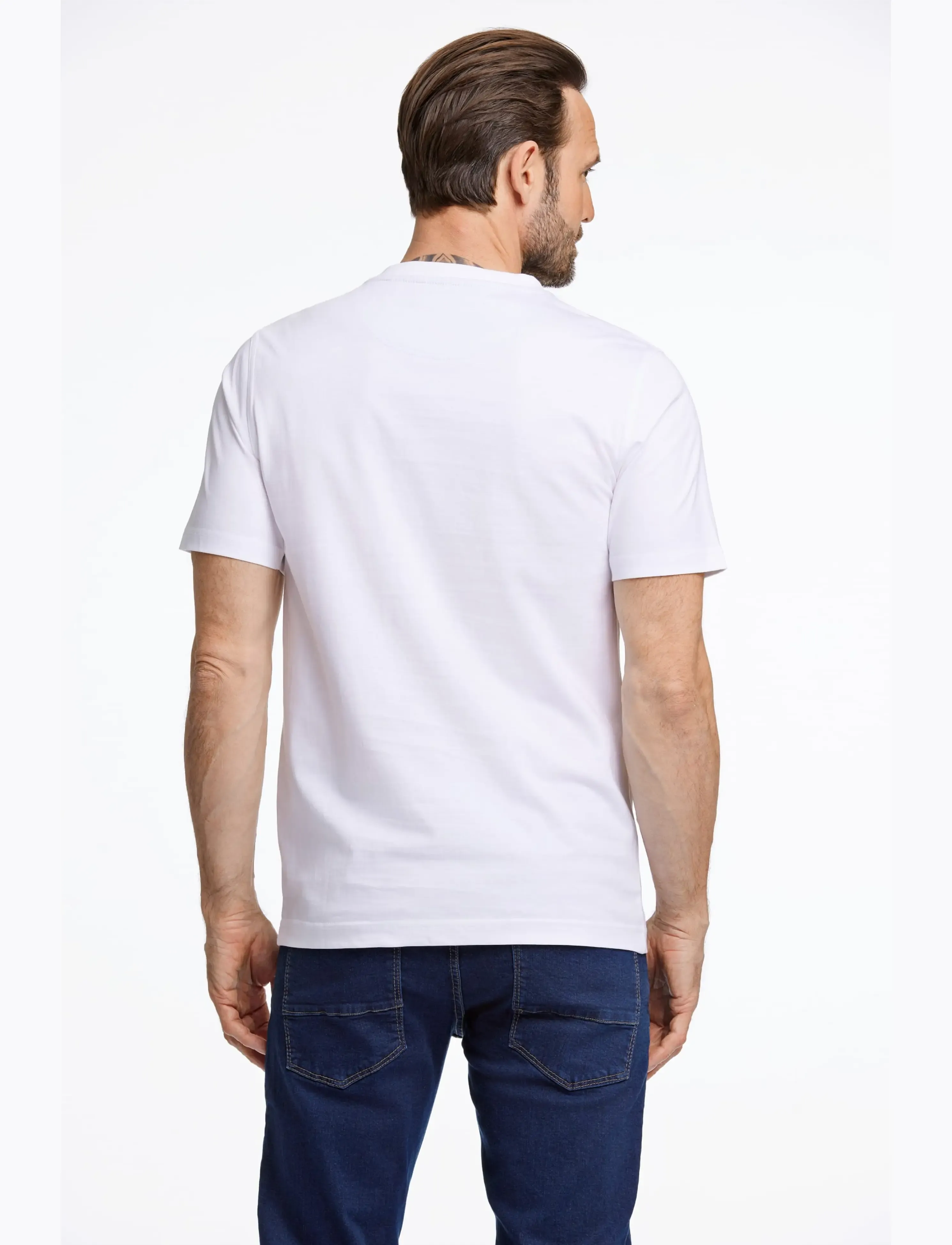 Bison Basic O-Neck Tee With Small Logo t-shirts - bas herr – bild 3