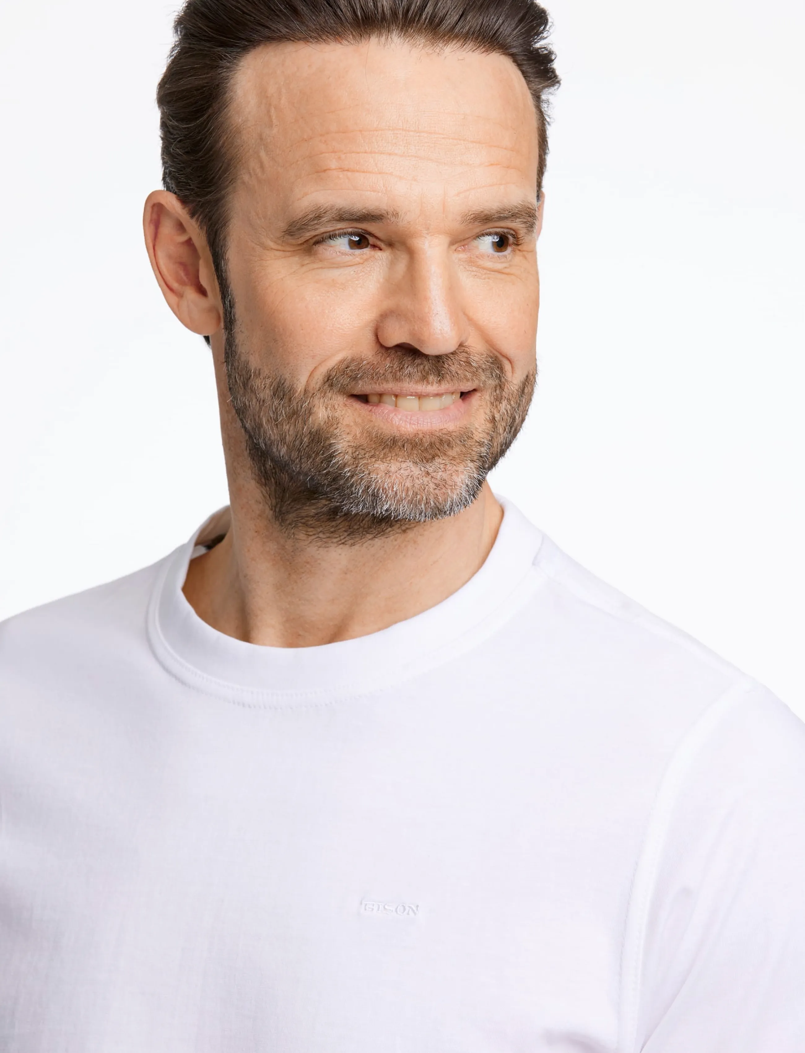 Bison Basic O-Neck Tee With Small Logo t-shirts - bas herr – bild 4