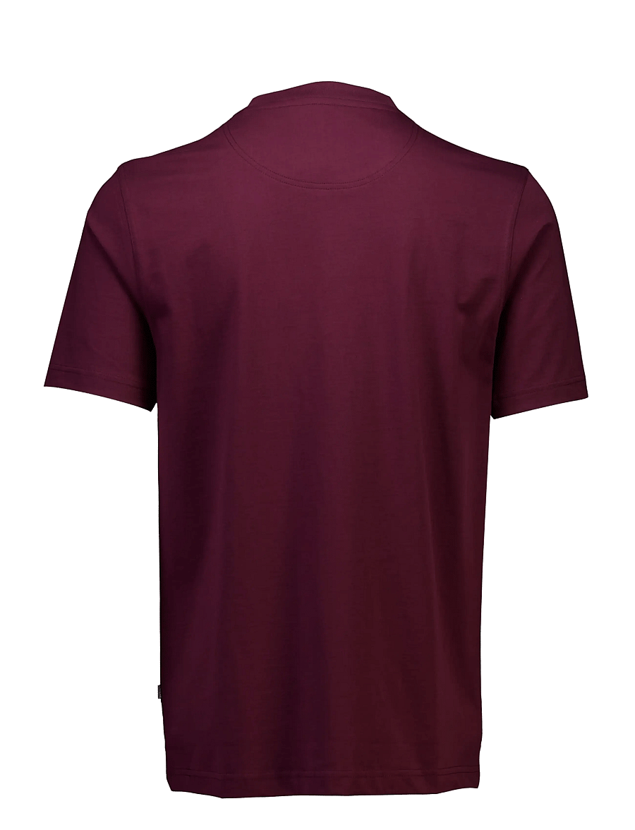 Bison - Basic o-neck tee with small BISON logo - kortærmede t-shirts - wine - 2
