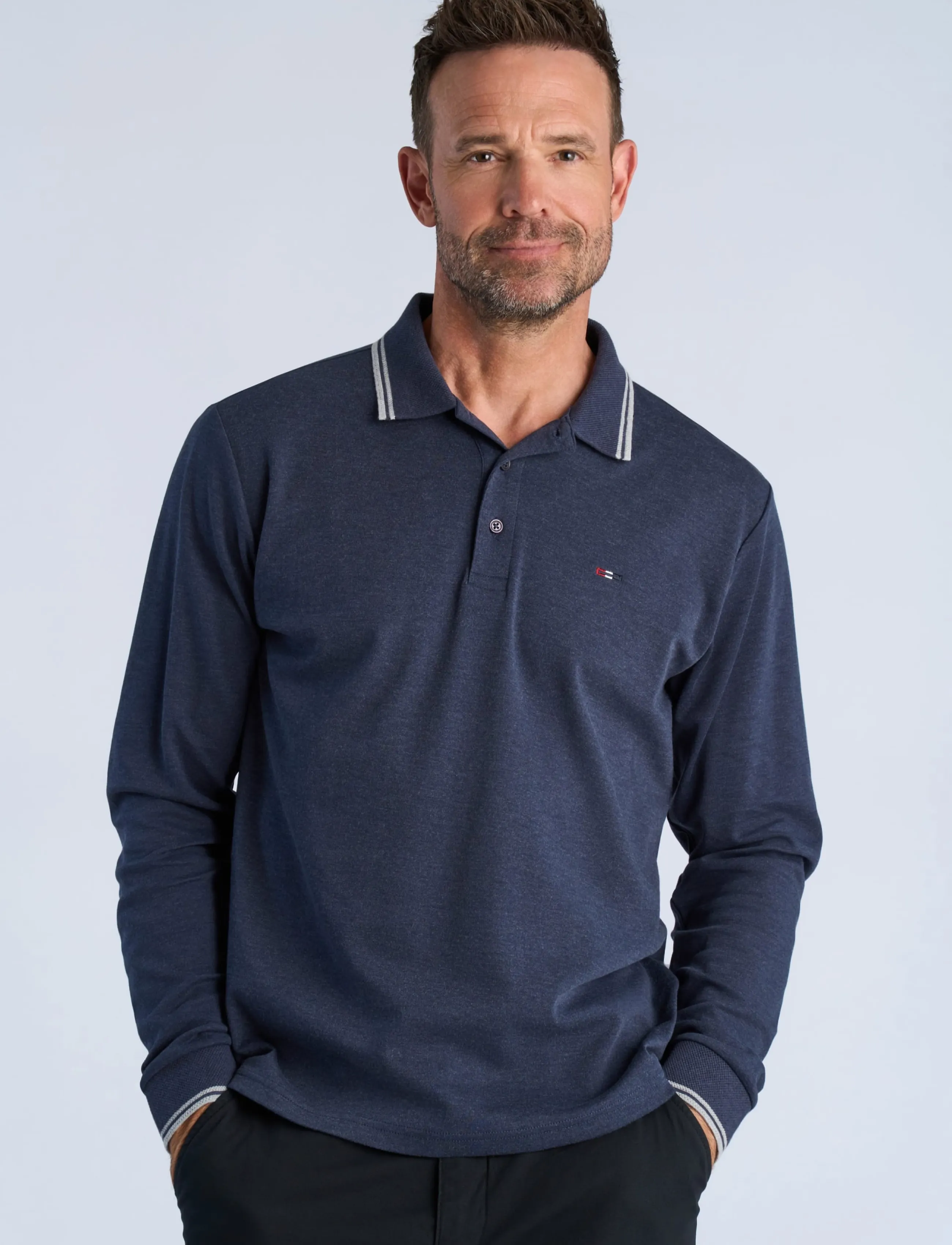 Cashmere Touch Polo L/S