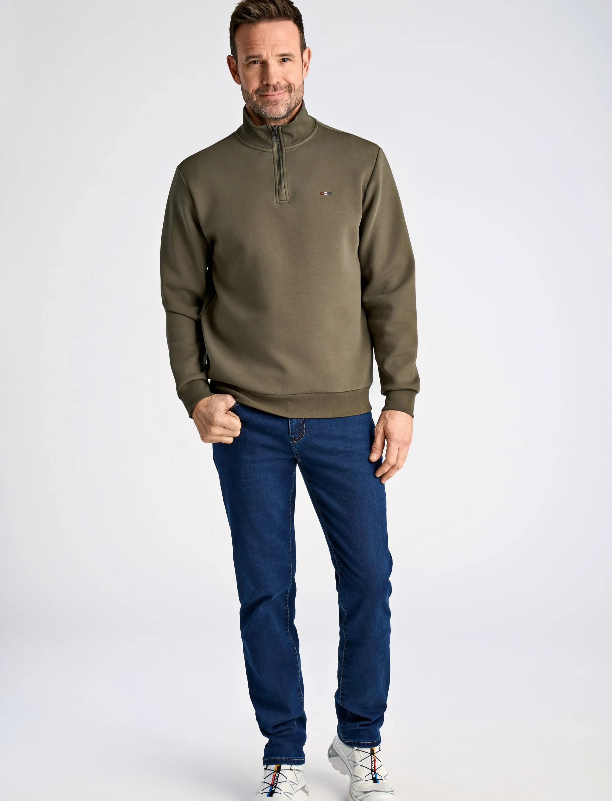 Bison Soft Superflex Zip Neck Sweat herr – bild 2