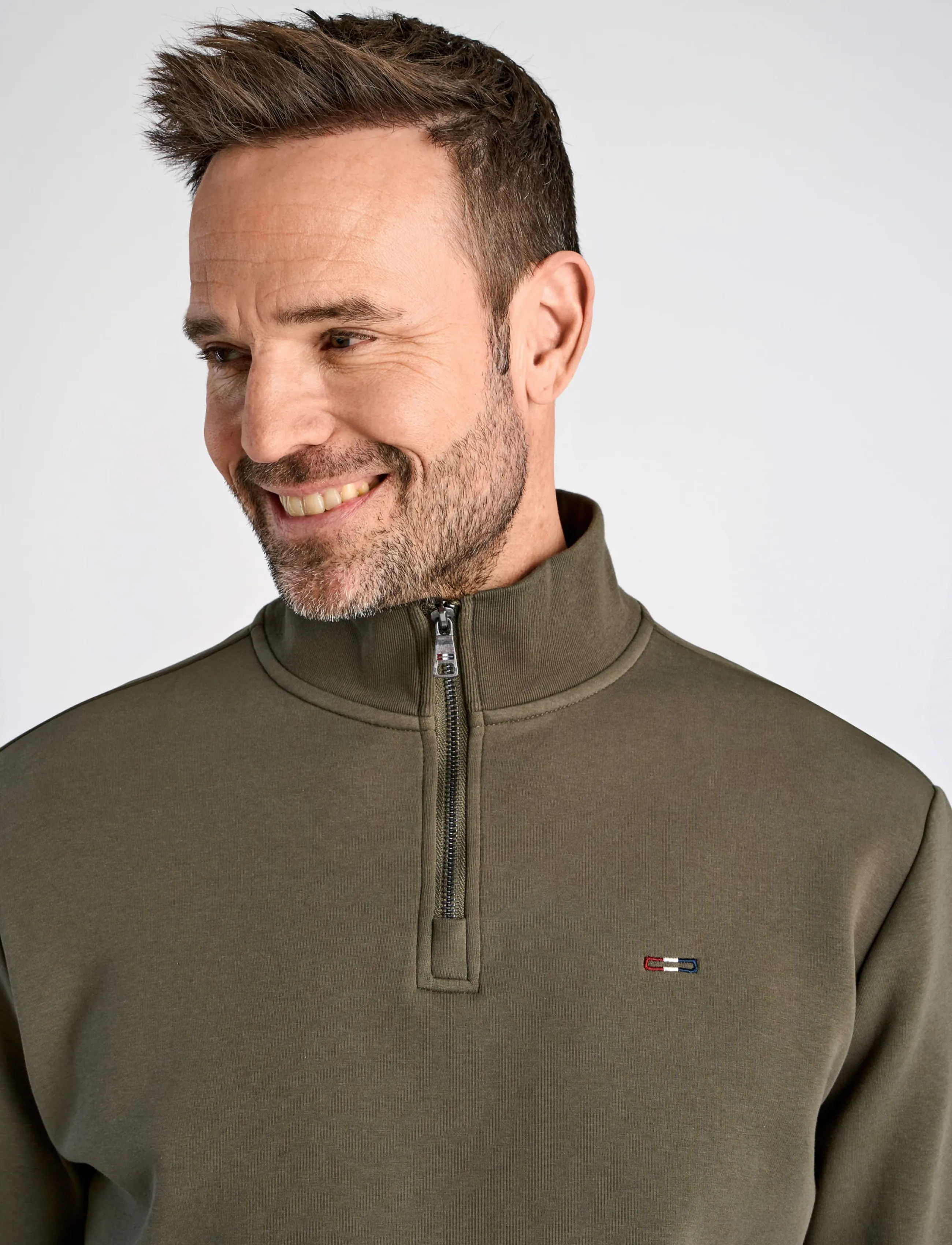Bison Soft Superflex Zip Neck Sweat herr – bild 4