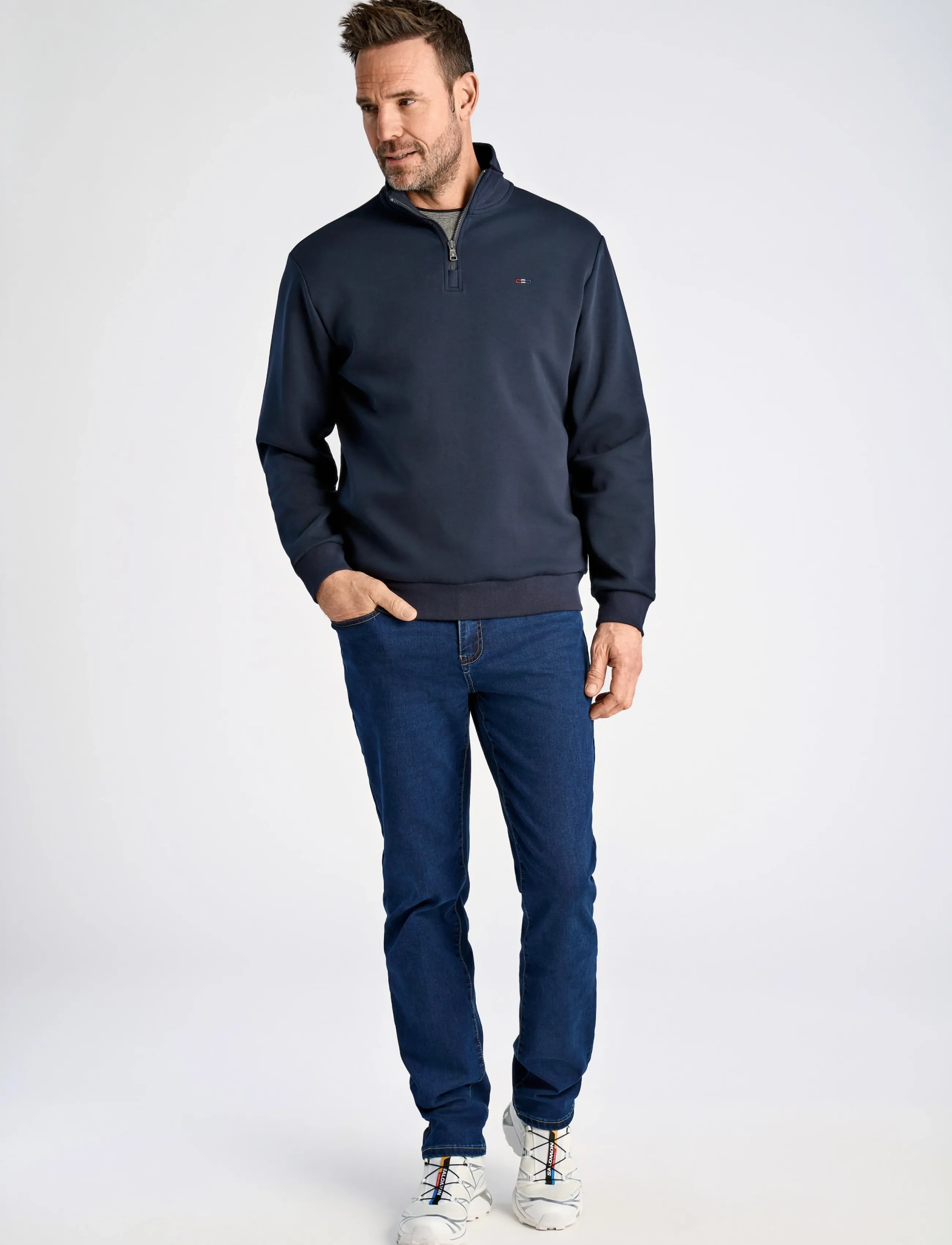 Bison Soft Superflex Zip Neck Sweat herr – bild 3