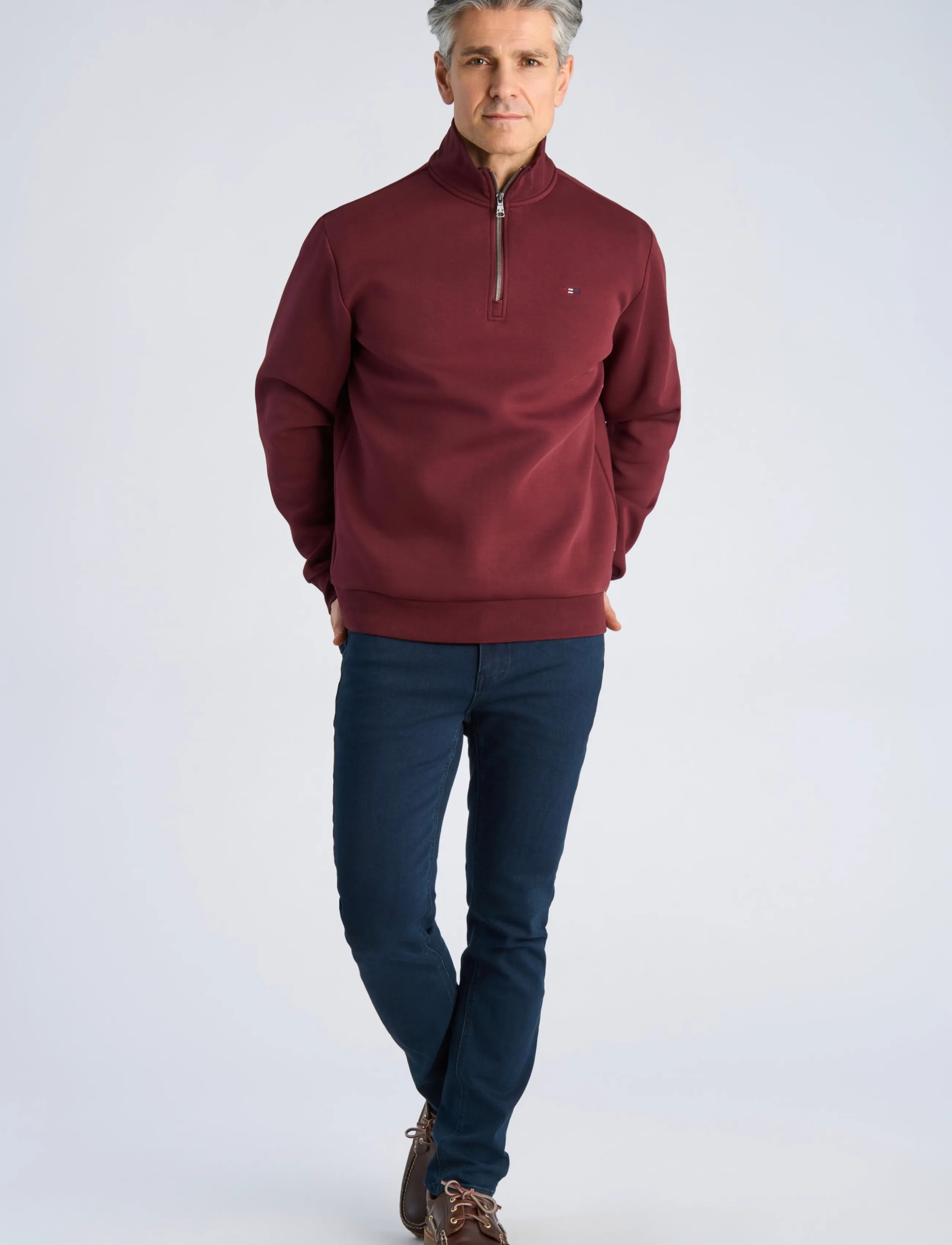 Bison Soft Superflex Zip Neck Sweat herr – bild 2