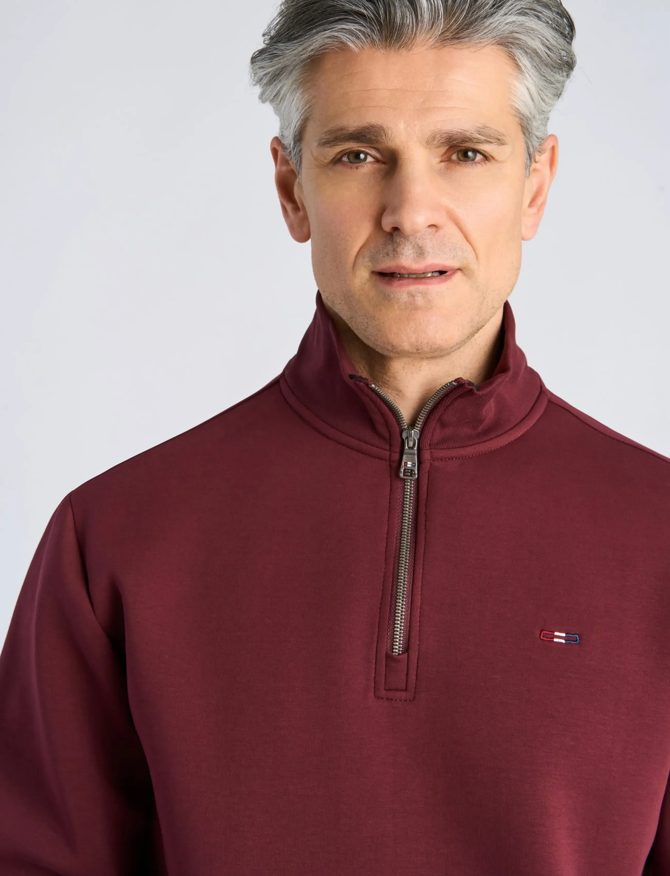 Bison Soft Superflex Zip Neck Sweat herr – bild 4