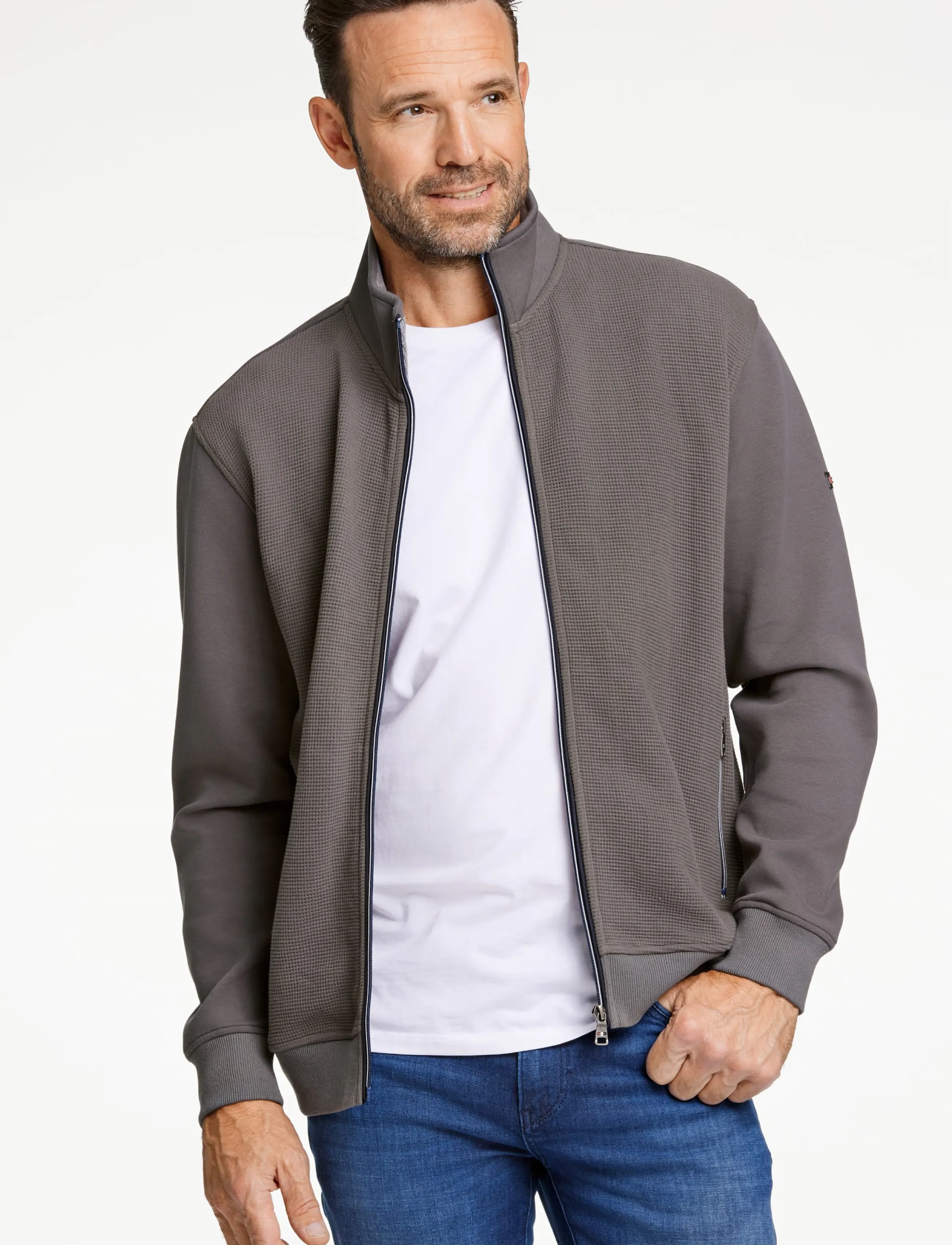 Bison Superflex Structure Sweat Cardigan herr – bild 2