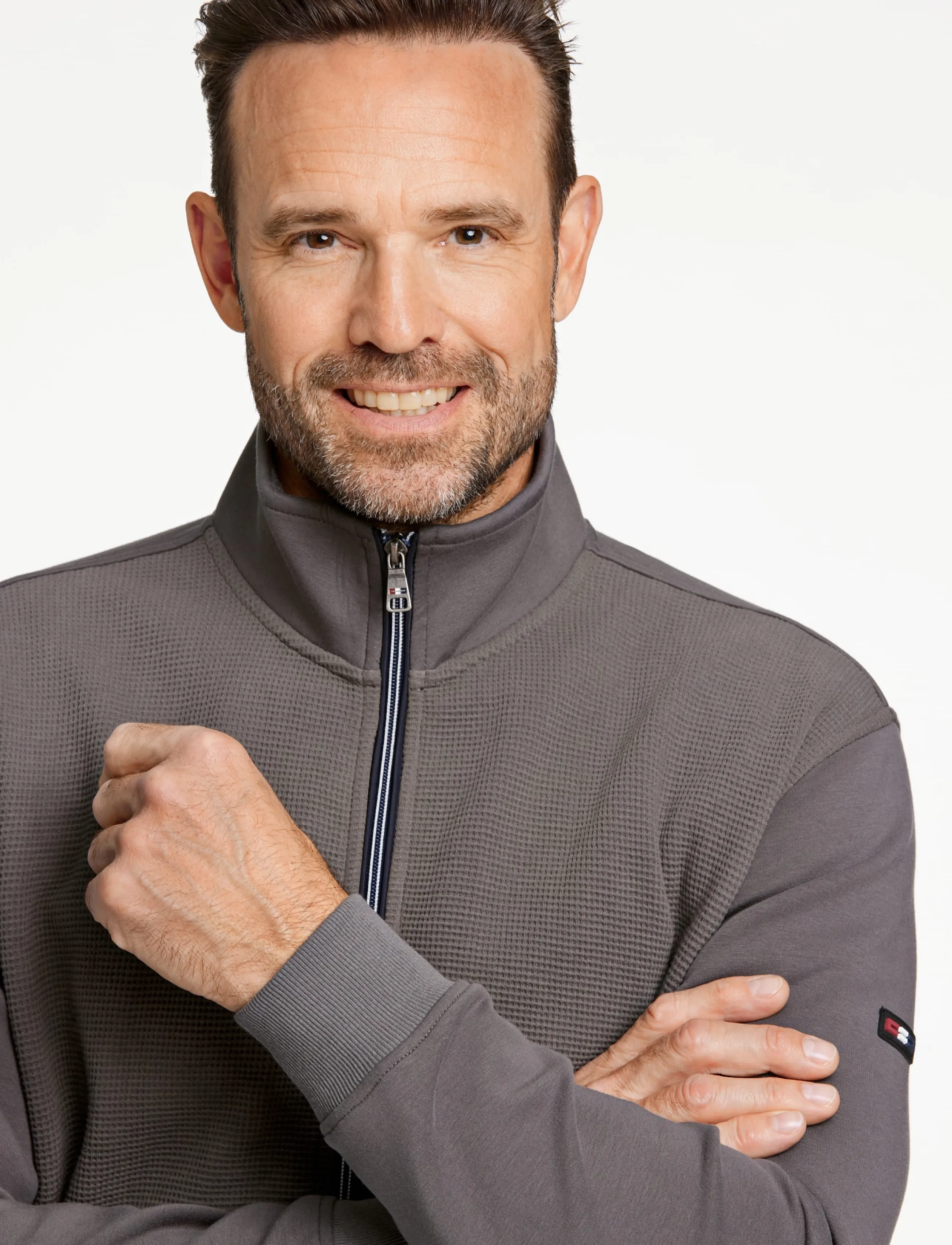 Bison Superflex Structure Sweat Cardigan herr – bild 4