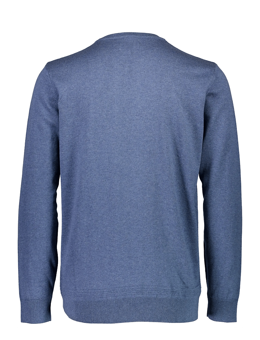 Bison - Structured o-neck knit - Ümara kaelusega - dk blue mel - 2