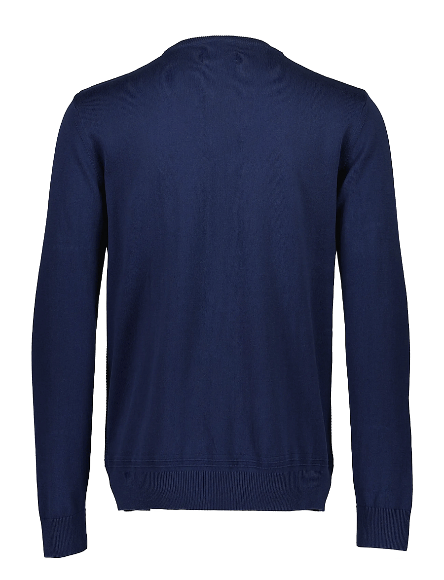 Bison - Structured o-neck knit - rundhals - dk navy - 2
