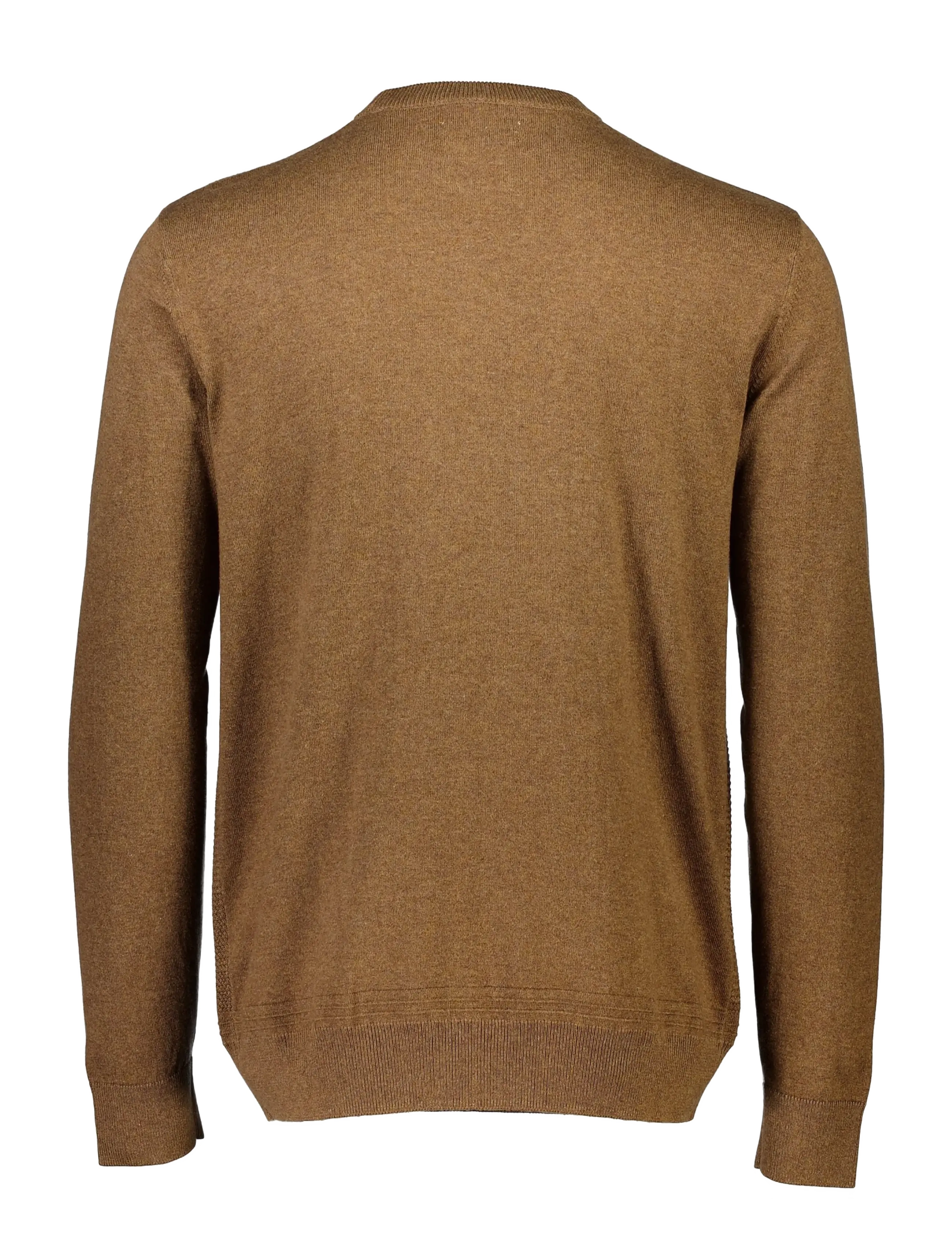 Bison - Structured o-neck knit - toffee mel - 2