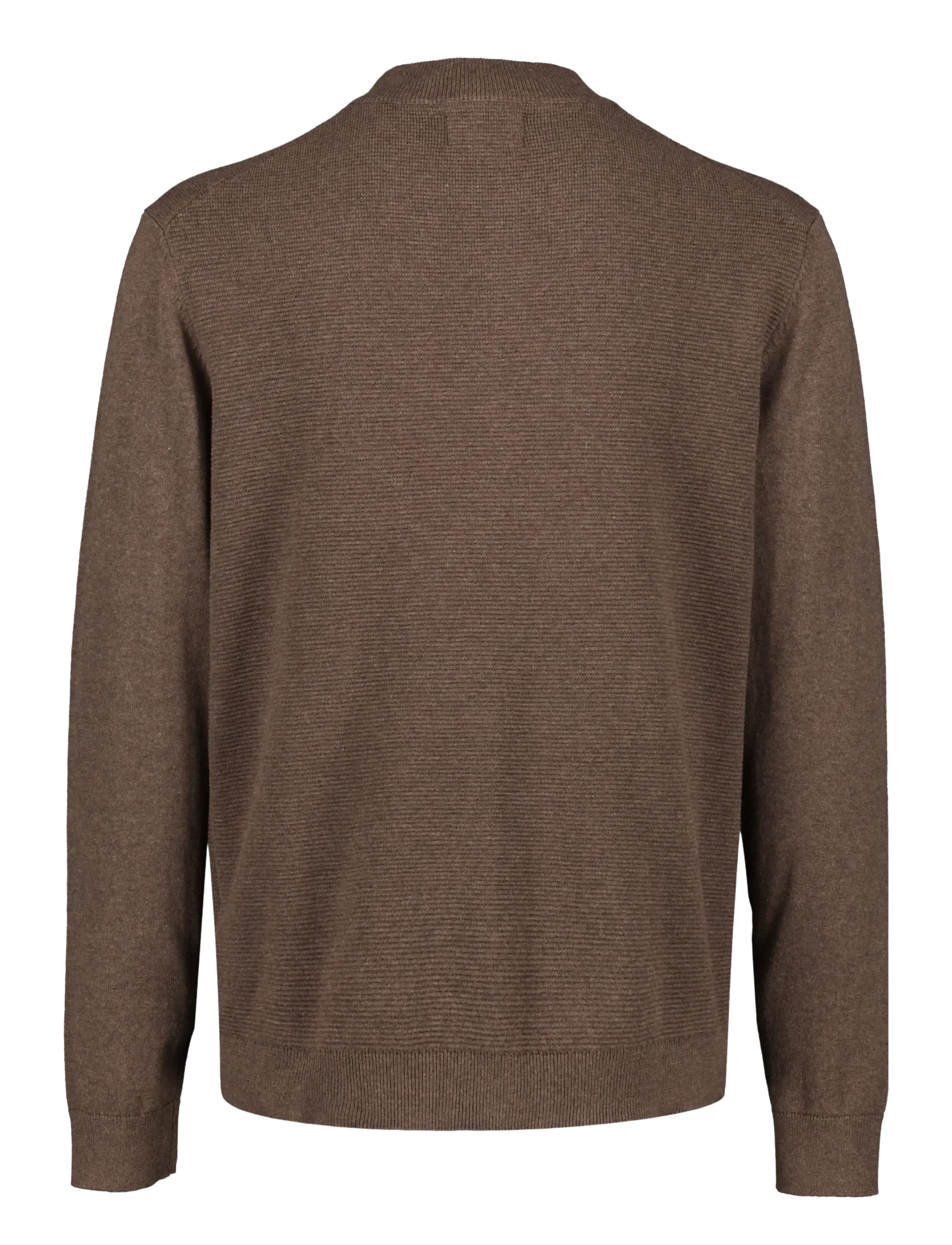 Bison - Baseball cardigang structure knit - kardiganid - dk brown mel - 1