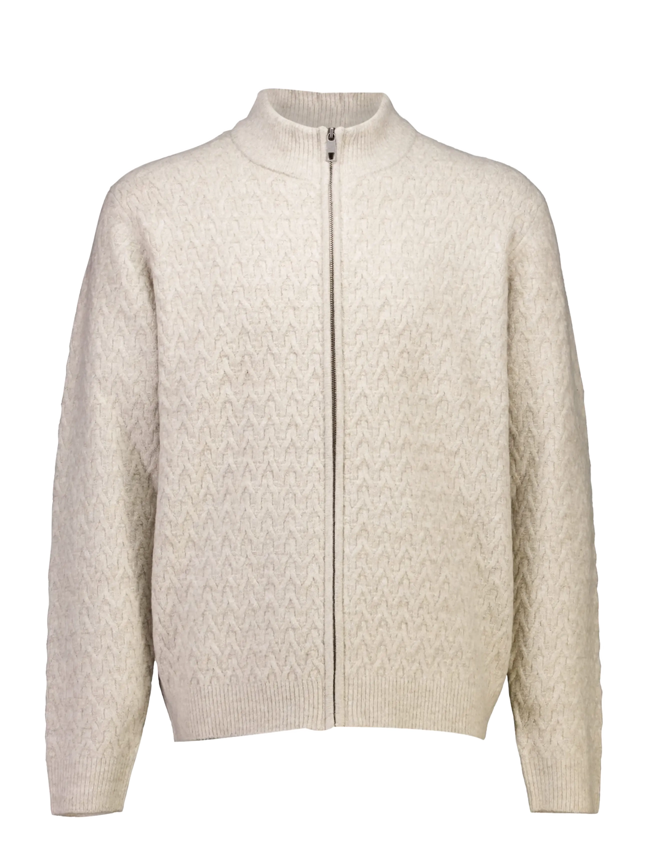 Bison Structure cardigan knit - Kleidung - SAND MEL / beige