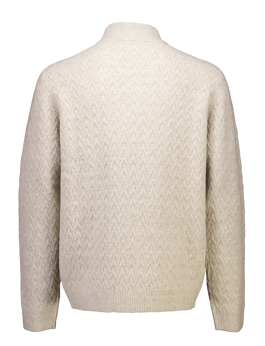 Bison - Structure cardigan knit - strickjacken - sand mel - 2