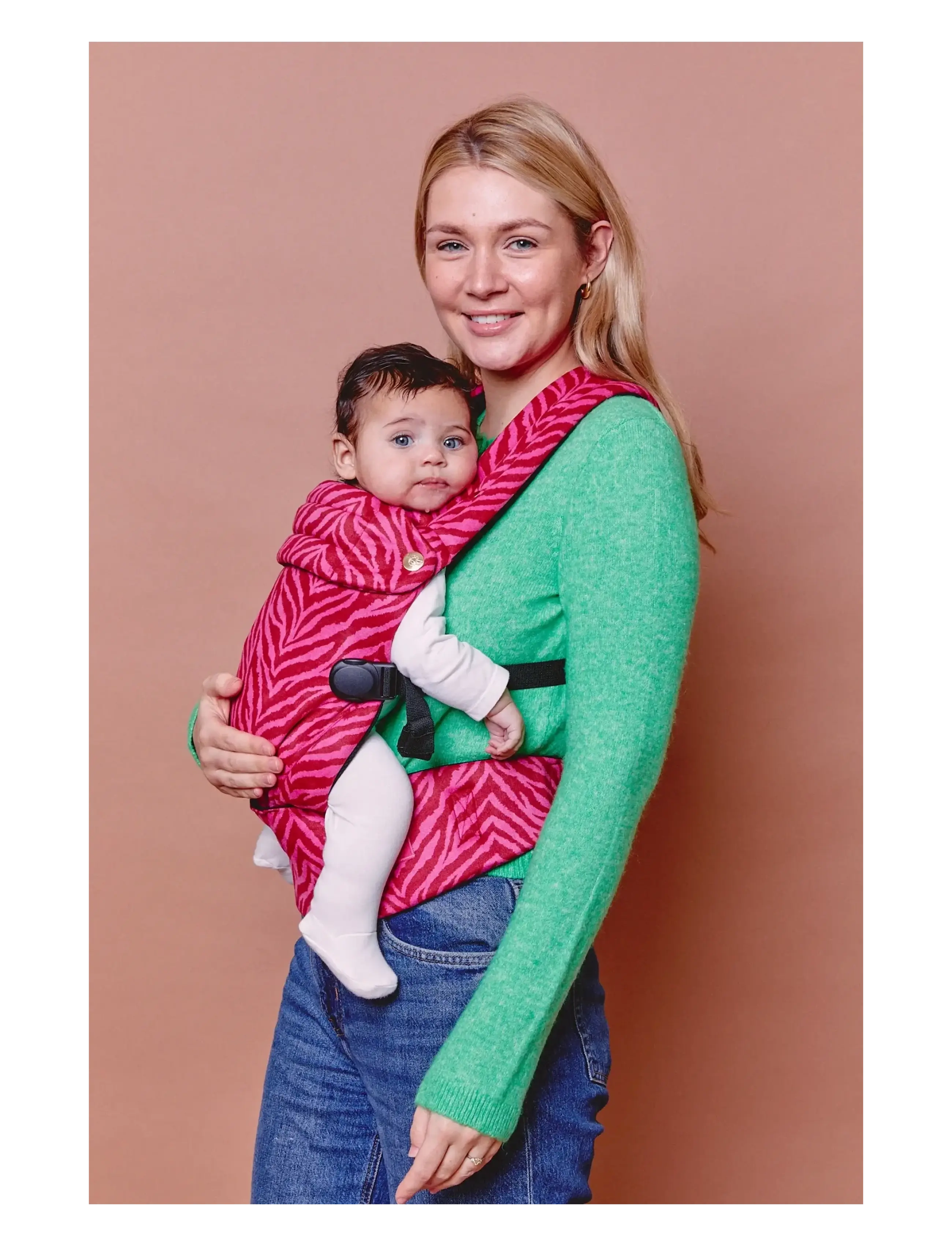 Bizzi Growin Nomad Air Baby Carrier - Babyprodukter - FLAMING ZEBRANO / pink/rose
