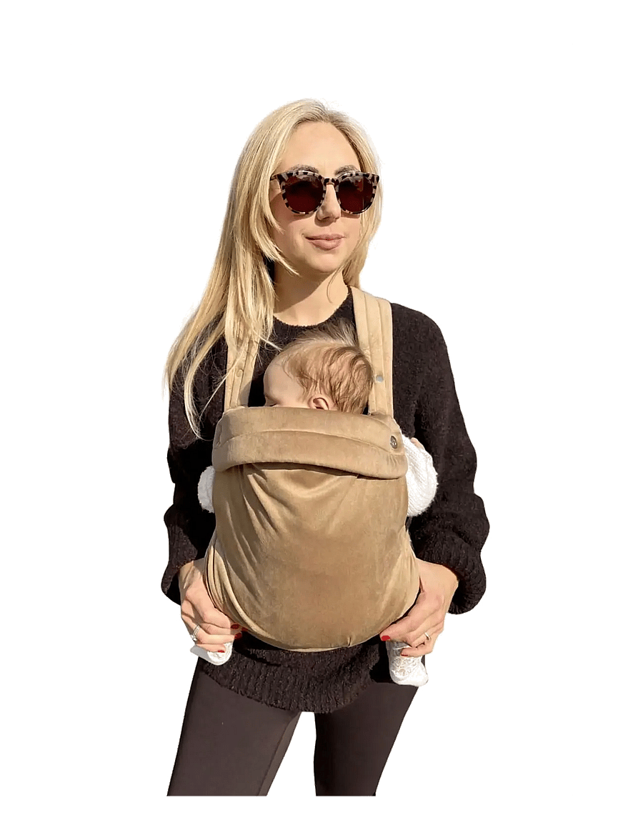 Bizzi Growin - Nomad Velvet Baby Carrier - bæreseler - almondine - 1